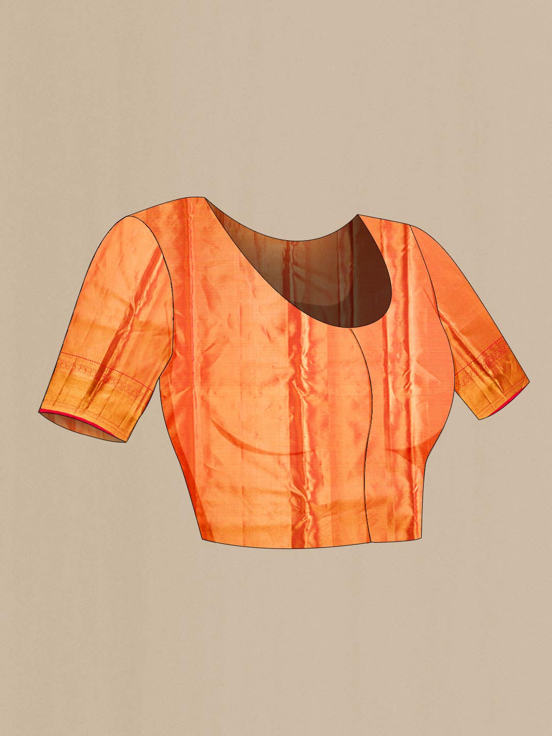 Orange Kanchipuram Silk Saree