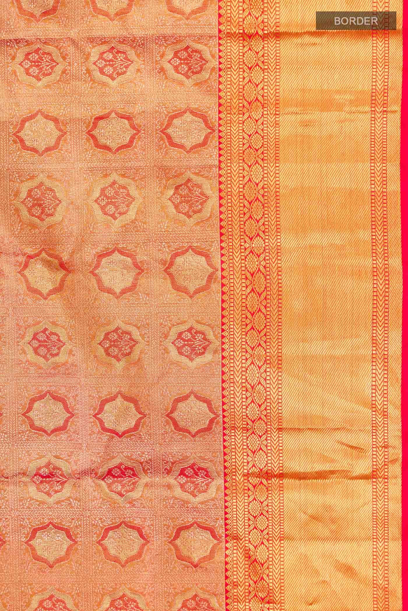 Orange Kanchipuram Silk Saree