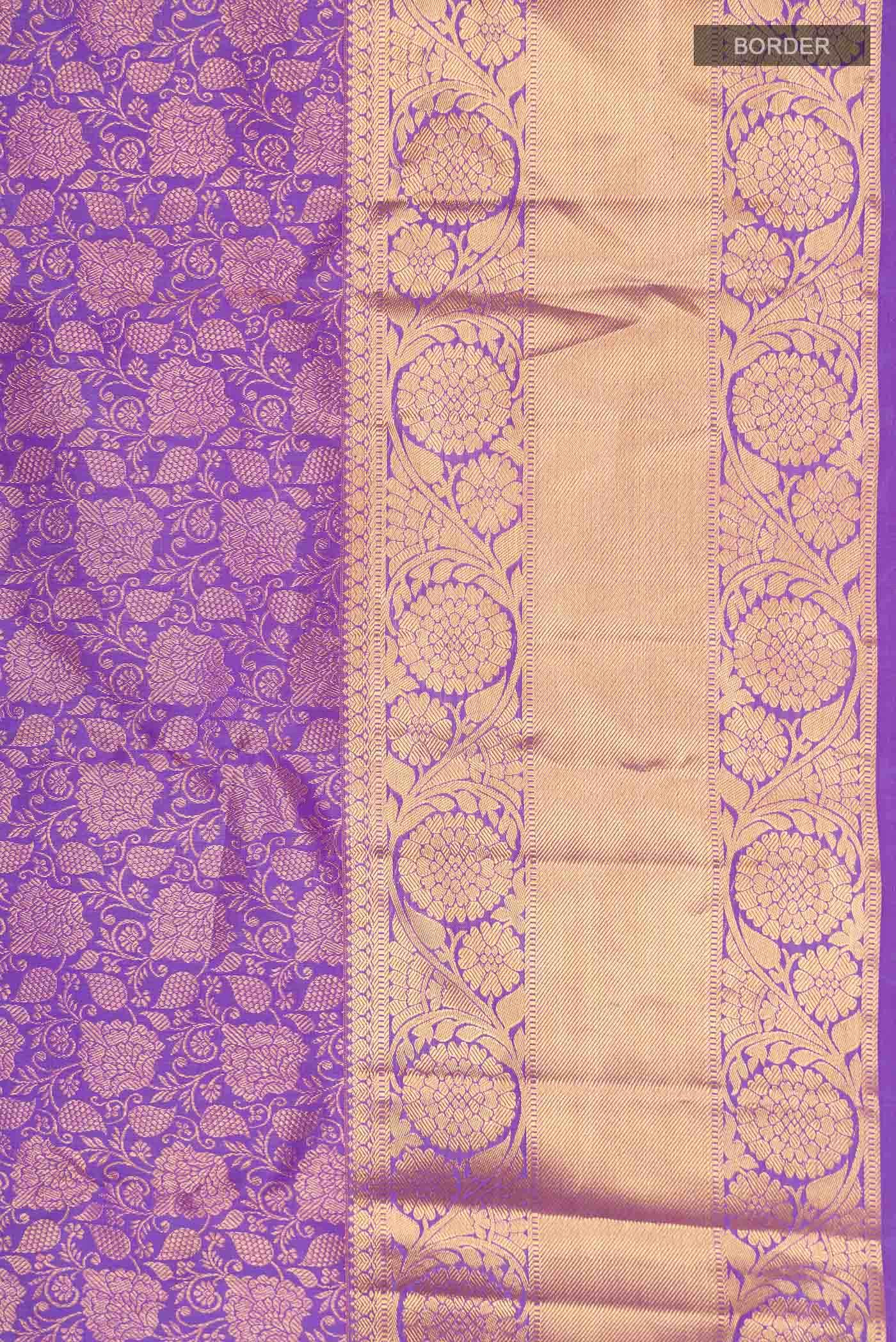 Lavender Kanchipuram Silk Saree