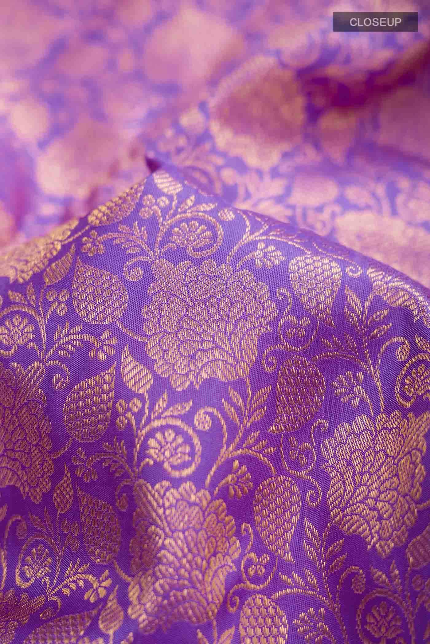 Lavender Kanchipuram Silk Saree