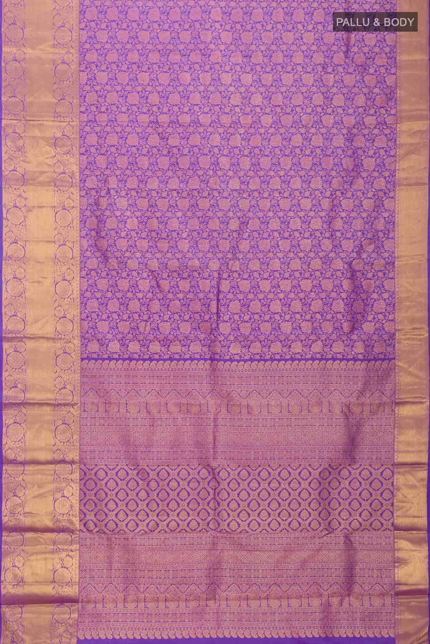 Lavender Kanchipuram Silk Saree