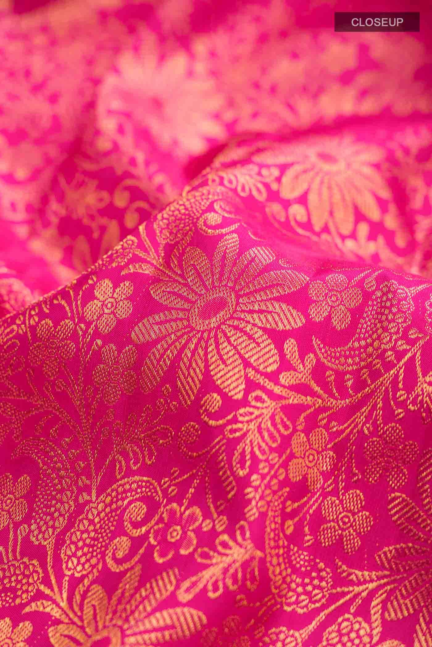 Pink Kanchipuram Silk Saree