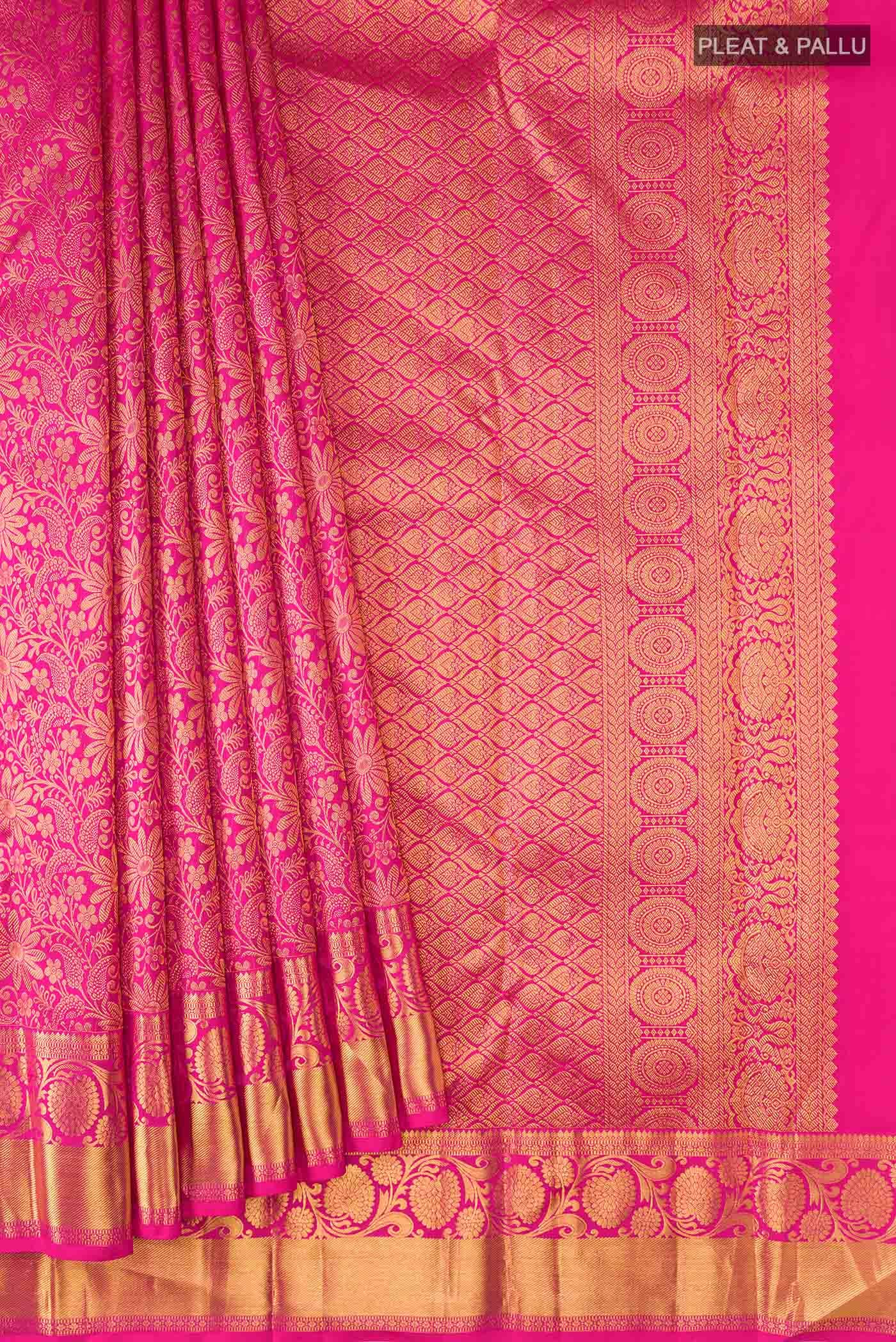 Pink Kanchipuram Silk Saree