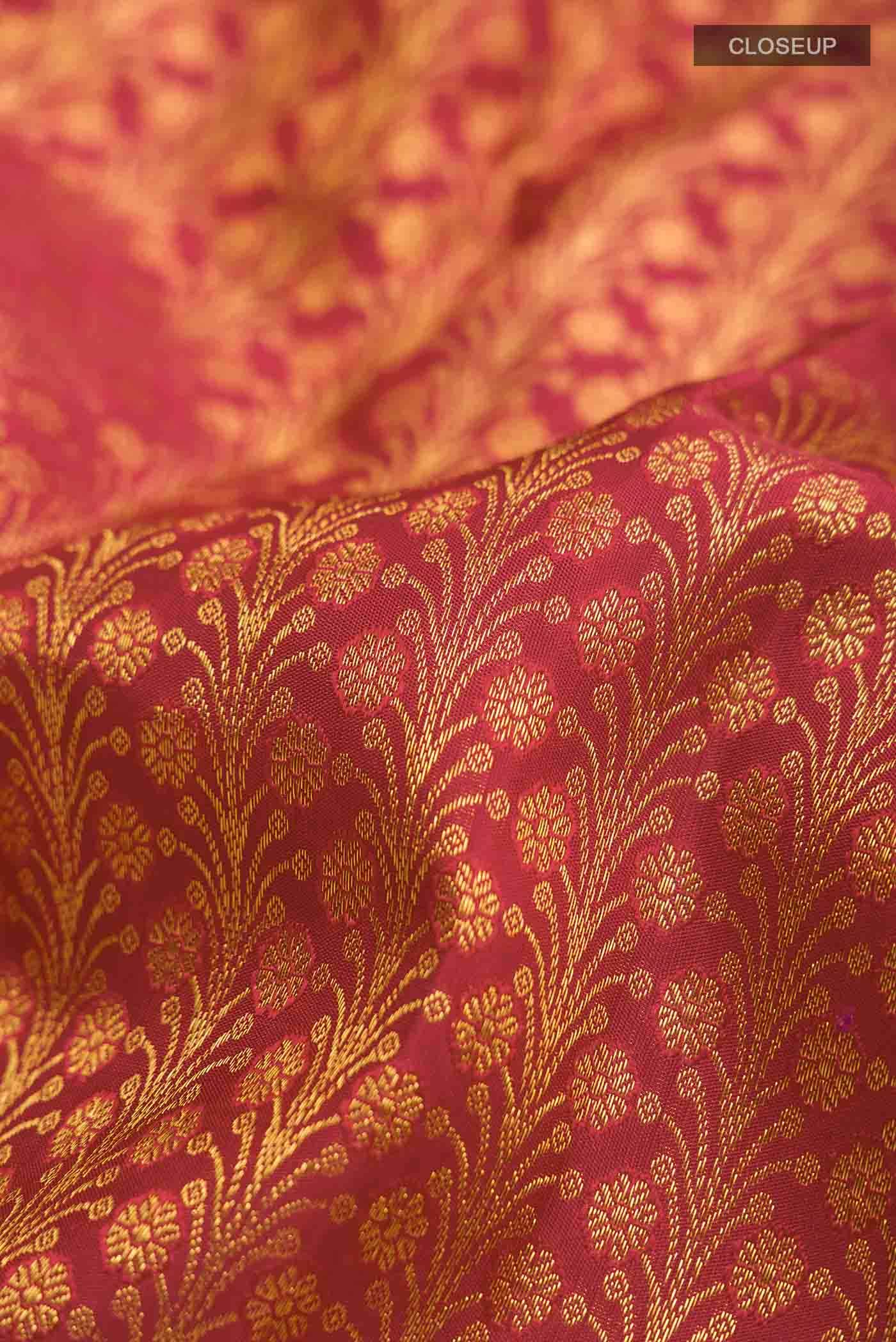 Maroon Kanchipuram Silk Saree
