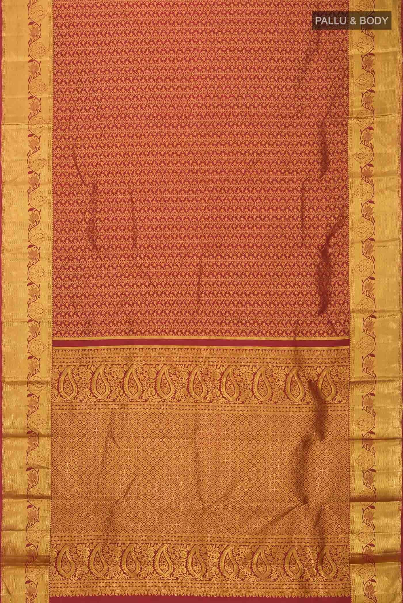 Maroon Kanchipuram Silk Saree