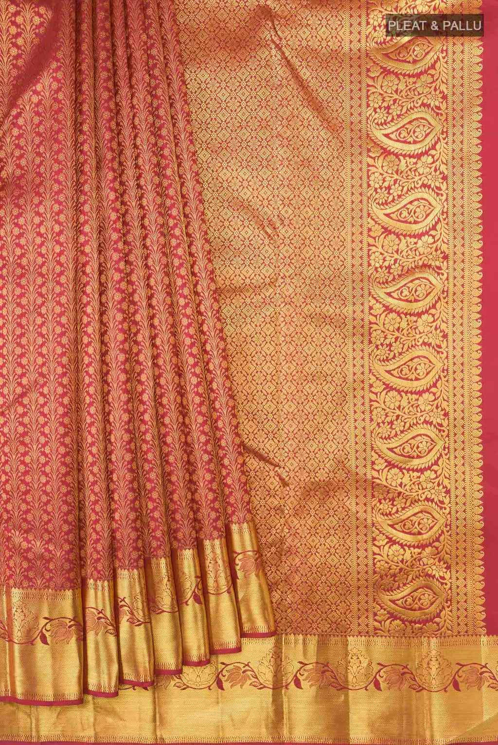 Maroon Kanchipuram Silk Saree