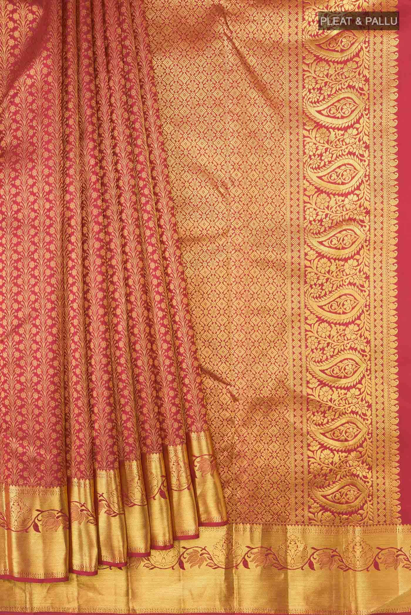 Maroon Kanchipuram Silk Saree