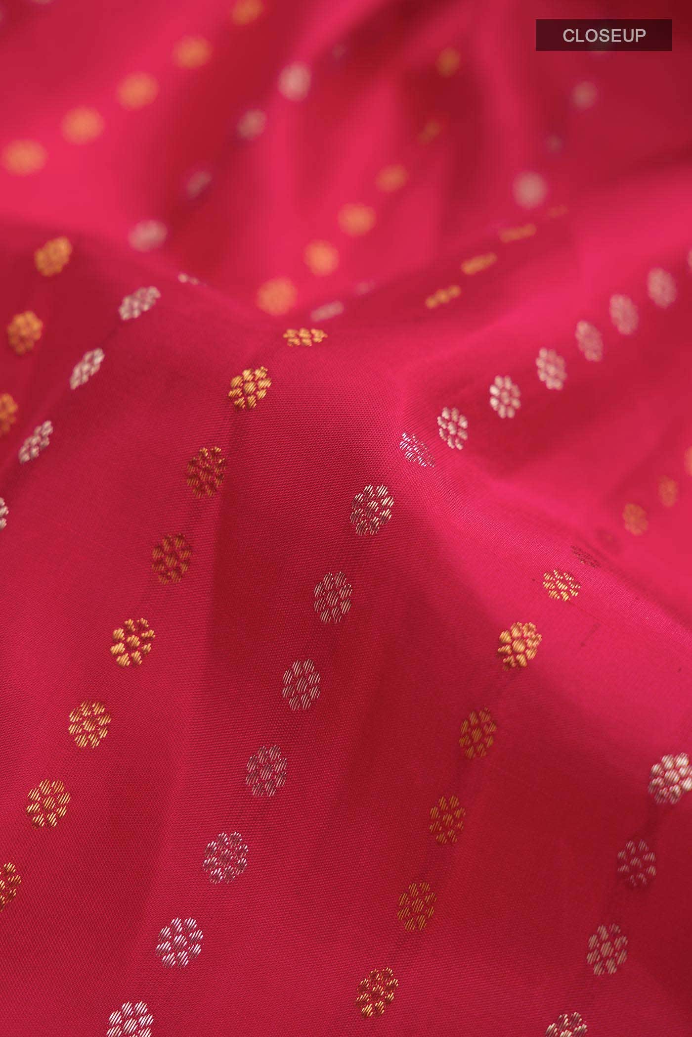 Dark Pink Kanchipuram Silk Saree