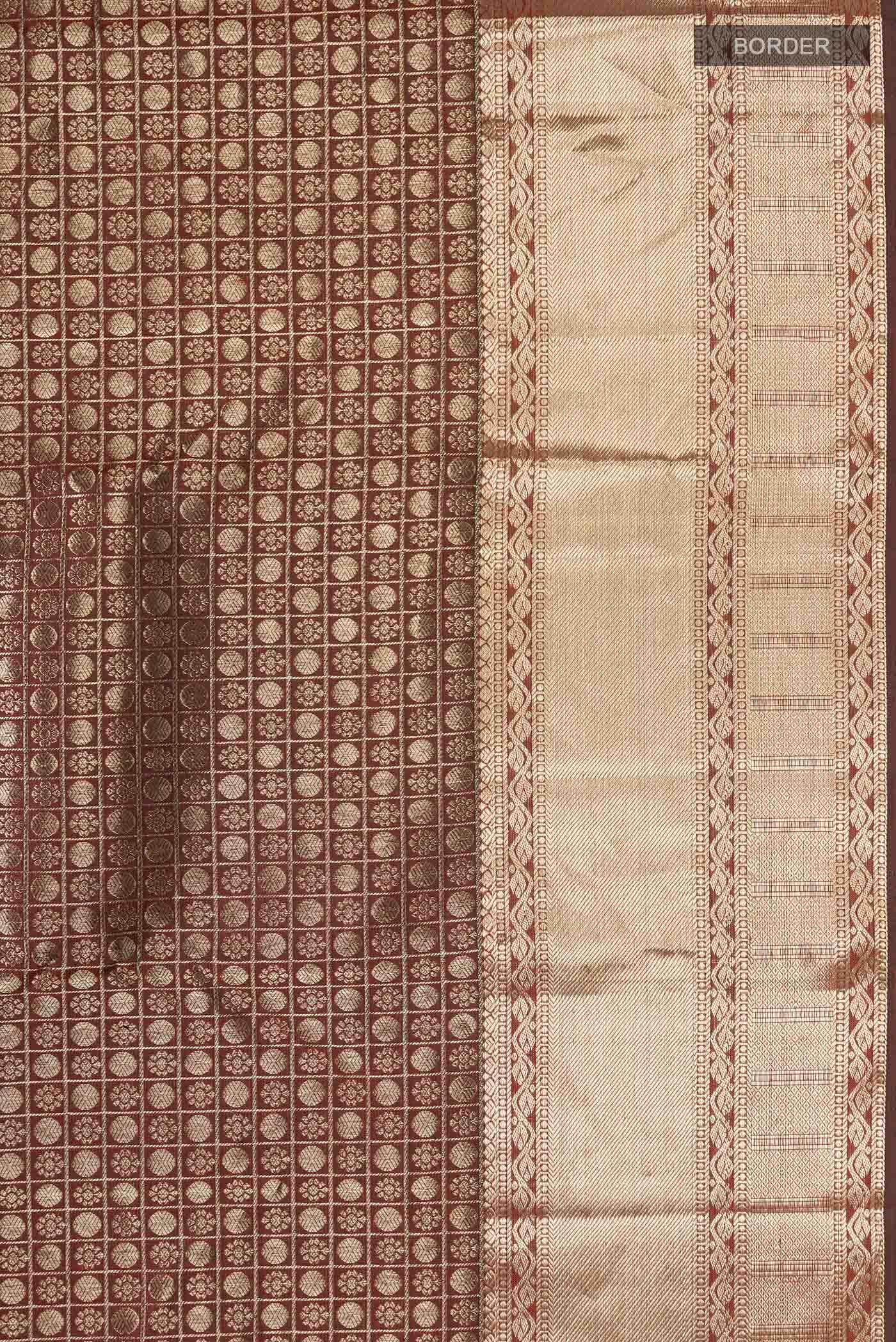 Maroon Kanchipuram Silk Saree