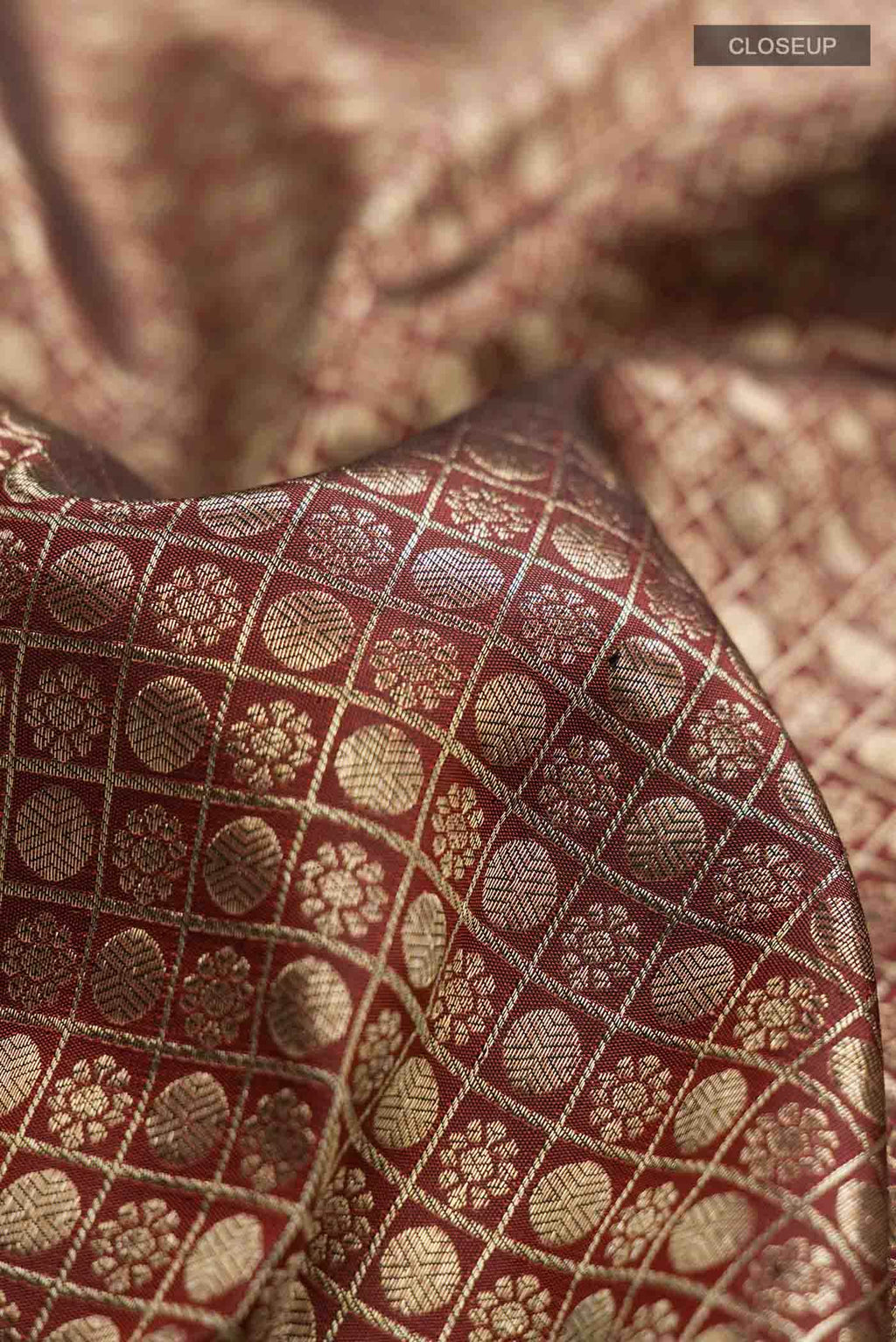 Maroon Kanchipuram Silk Saree