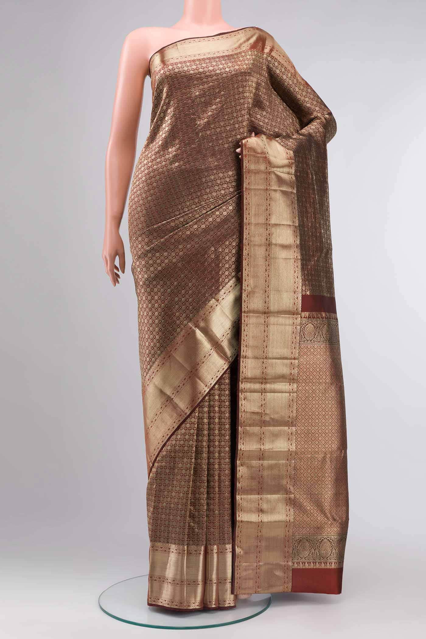 Maroon Kanchipuram Silk Saree