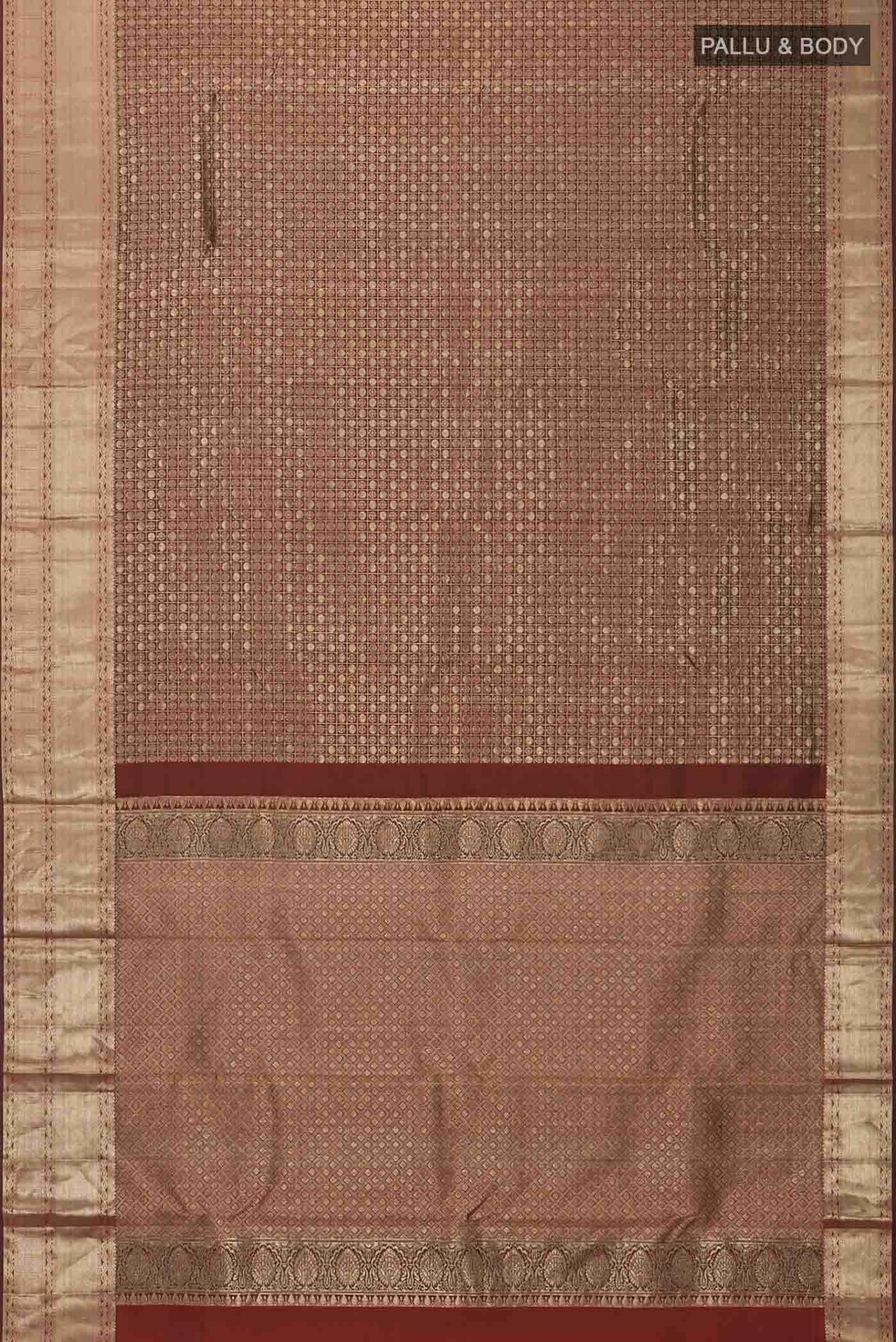 Maroon Kanchipuram Silk Saree