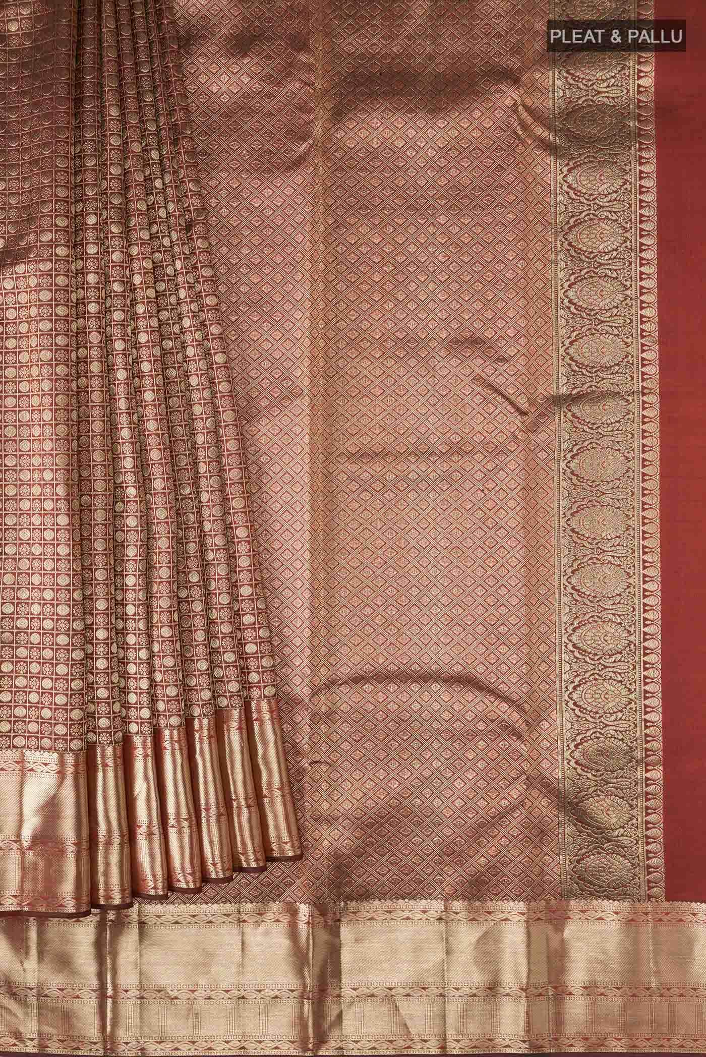 Maroon Kanchipuram Silk Saree