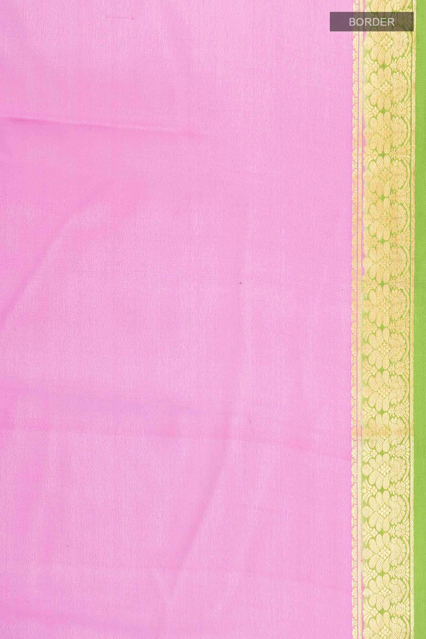 Rose pink Mysore Crepe Saree