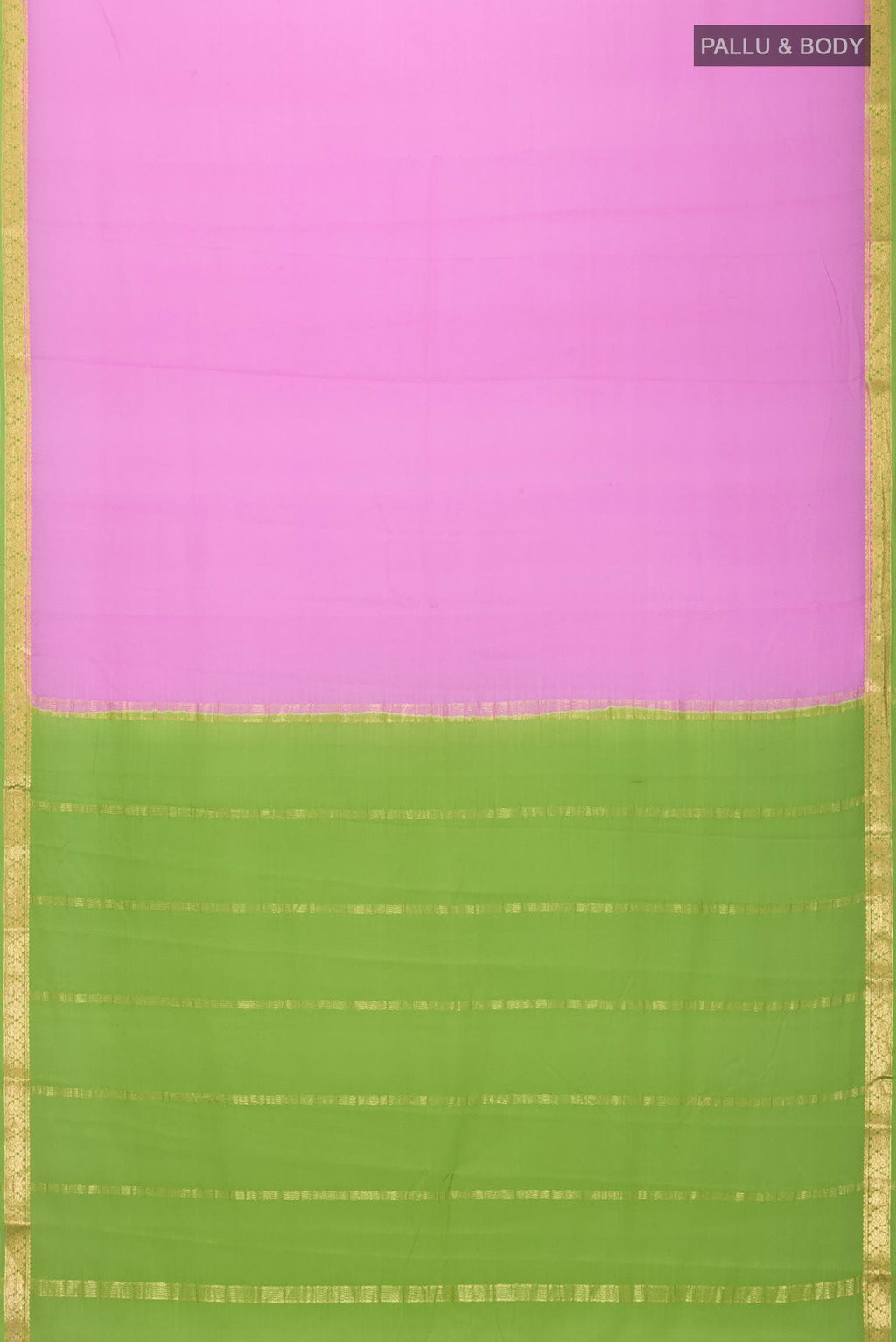 Rose pink Mysore Crepe Saree
