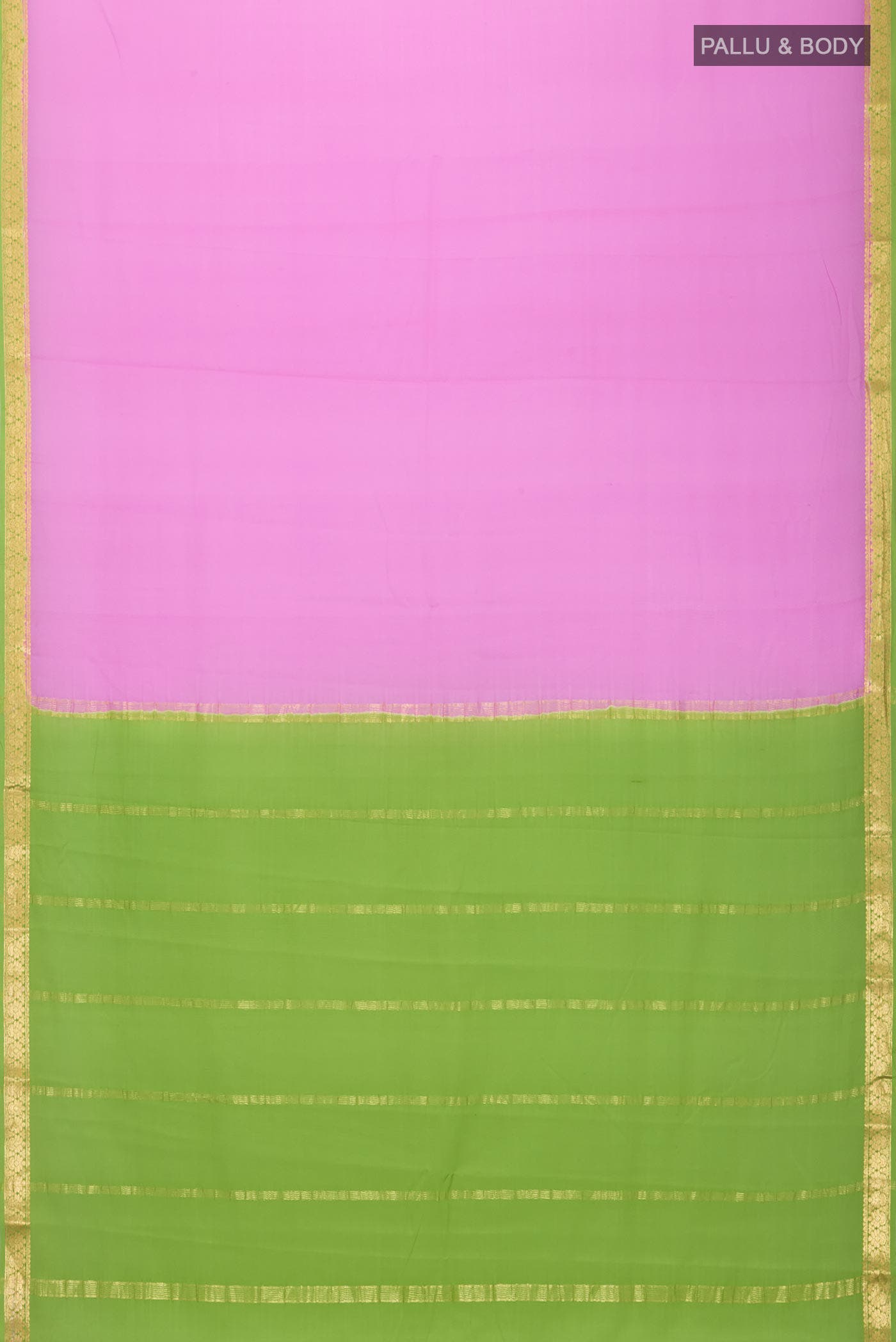 Rose pink Mysore Crepe Saree