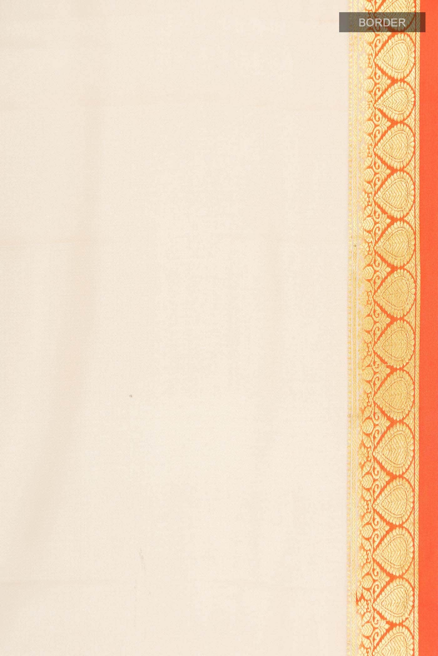 Cream Mysore Crepe Saree