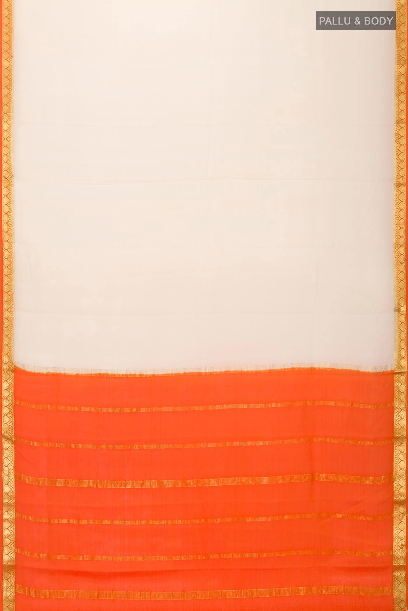 Cream Mysore Crepe Saree
