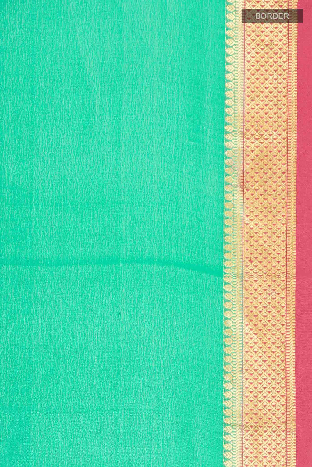Sea Green Mysore Crepe Saree