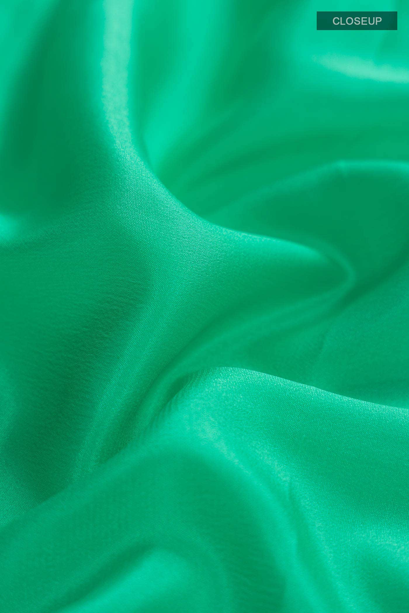Sea Green Mysore Crepe Saree
