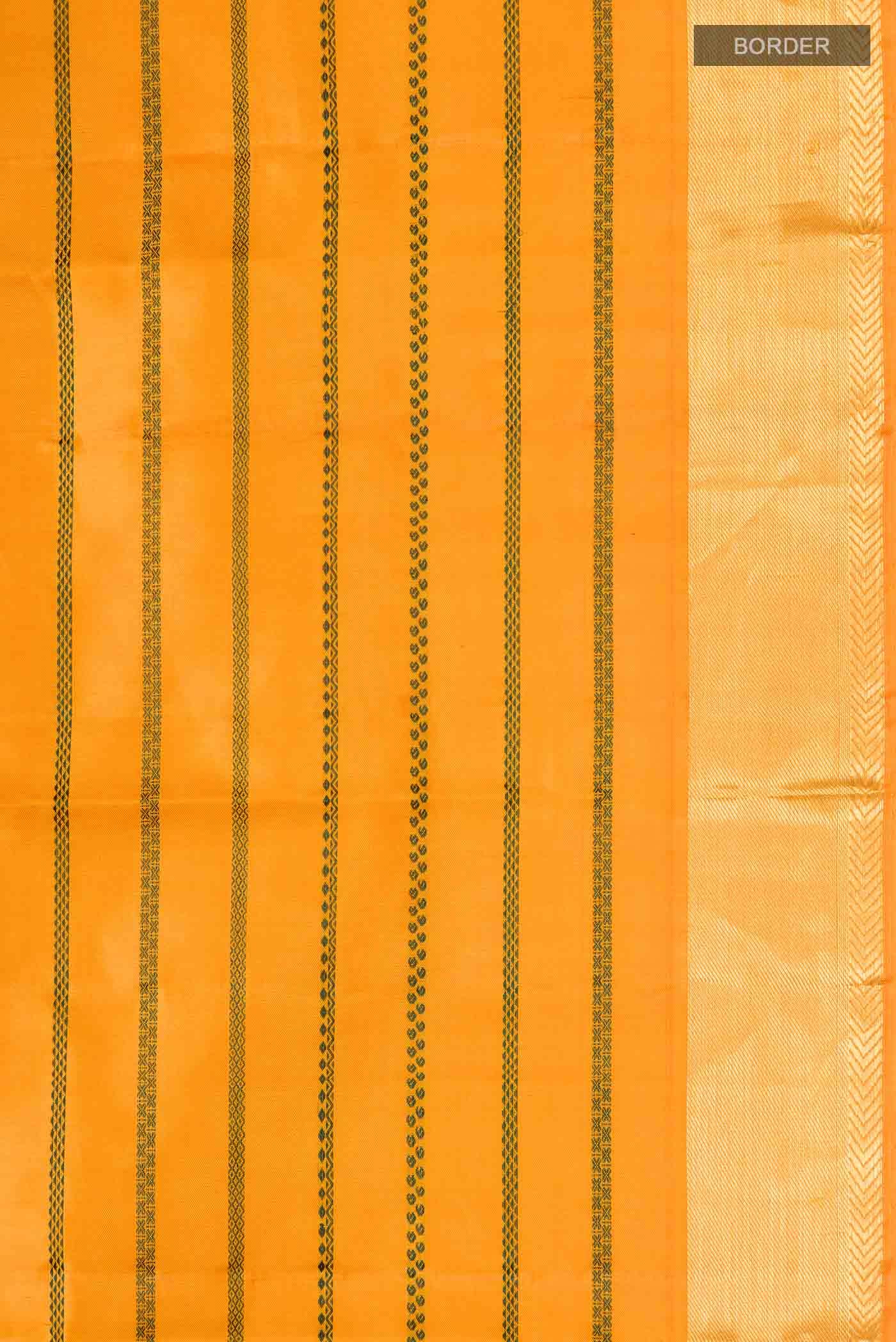 Yellow Kanchipuram Silk Saree