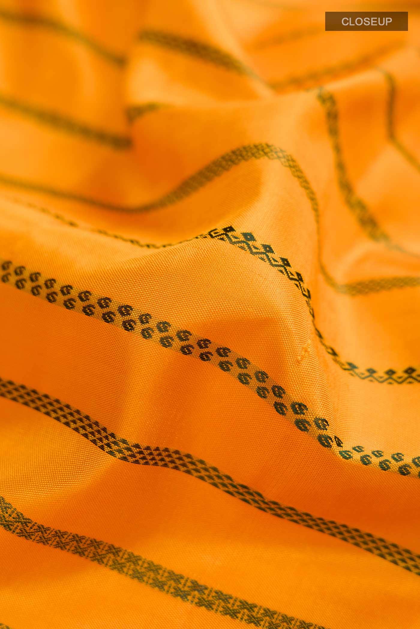 Yellow Kanchipuram Silk Saree
