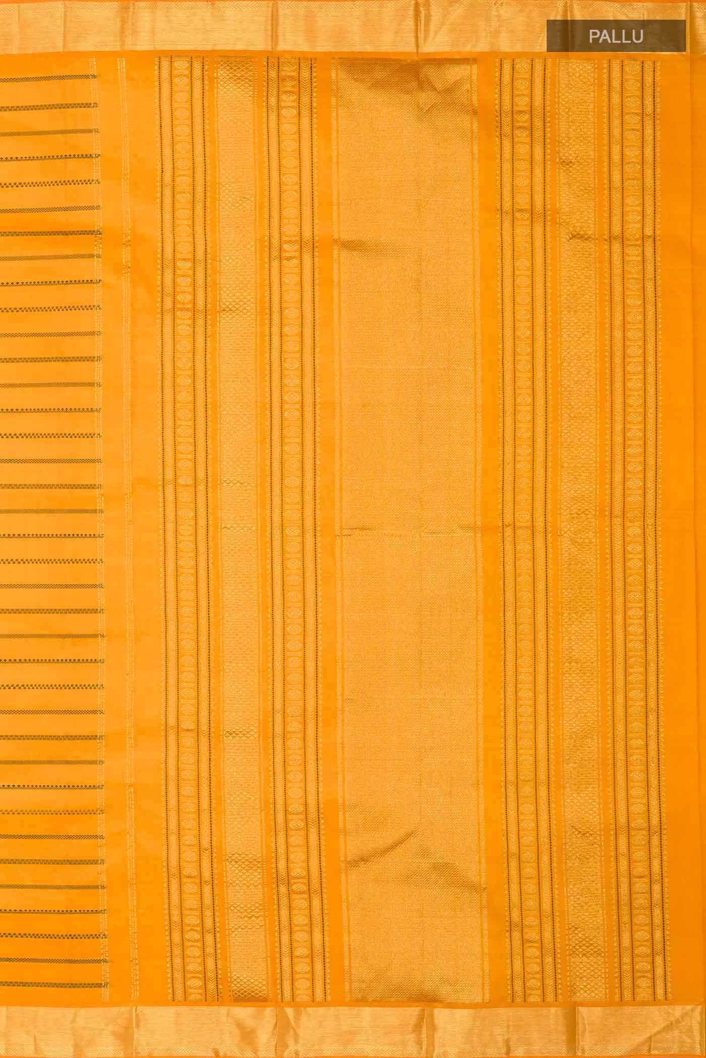 Yellow Kanchipuram Silk Saree