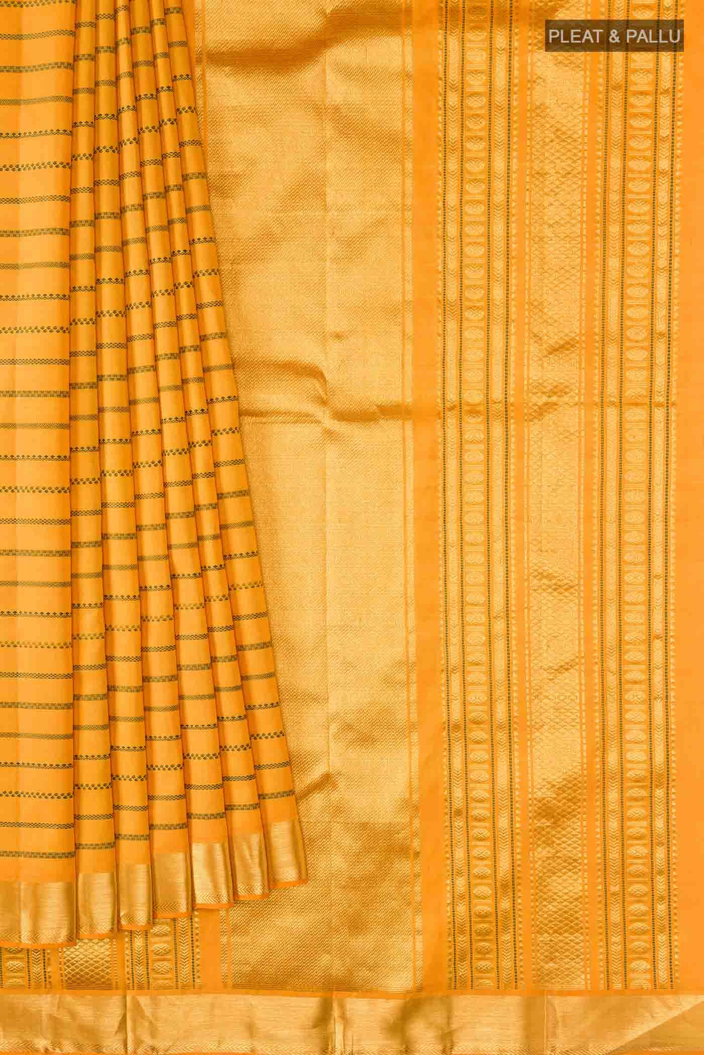 Yellow Kanchipuram Silk Saree