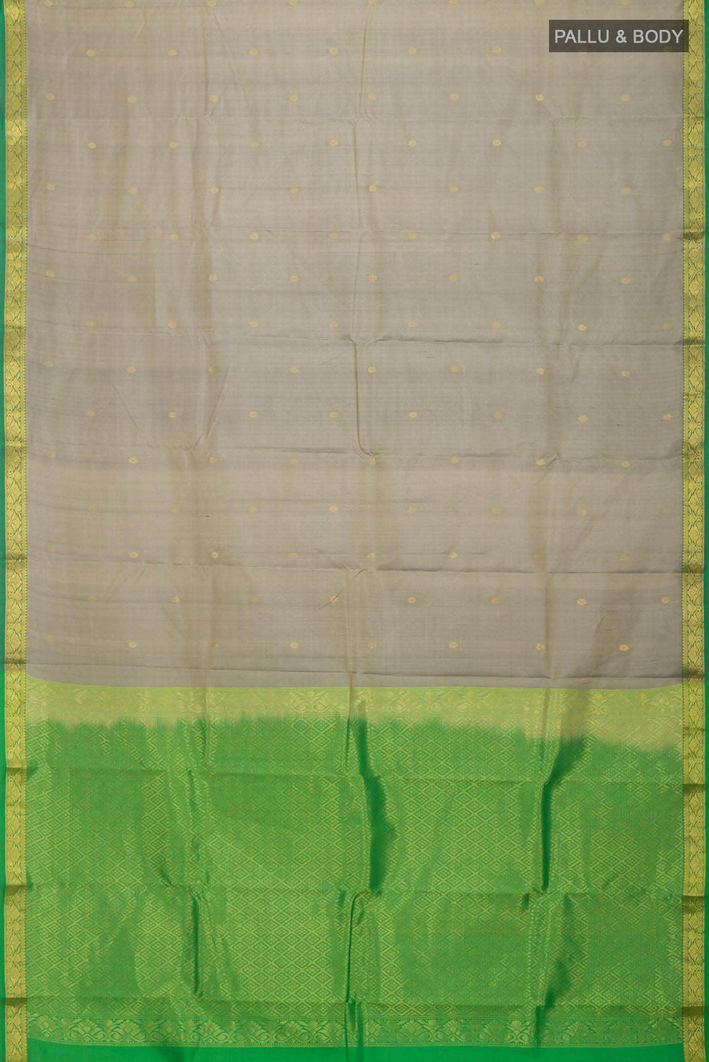 Grey Kanchipuram Silk Saree