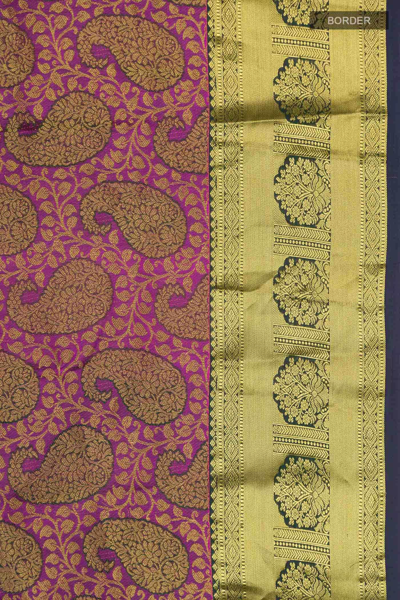 Purple Kanchipuram Silk Saree