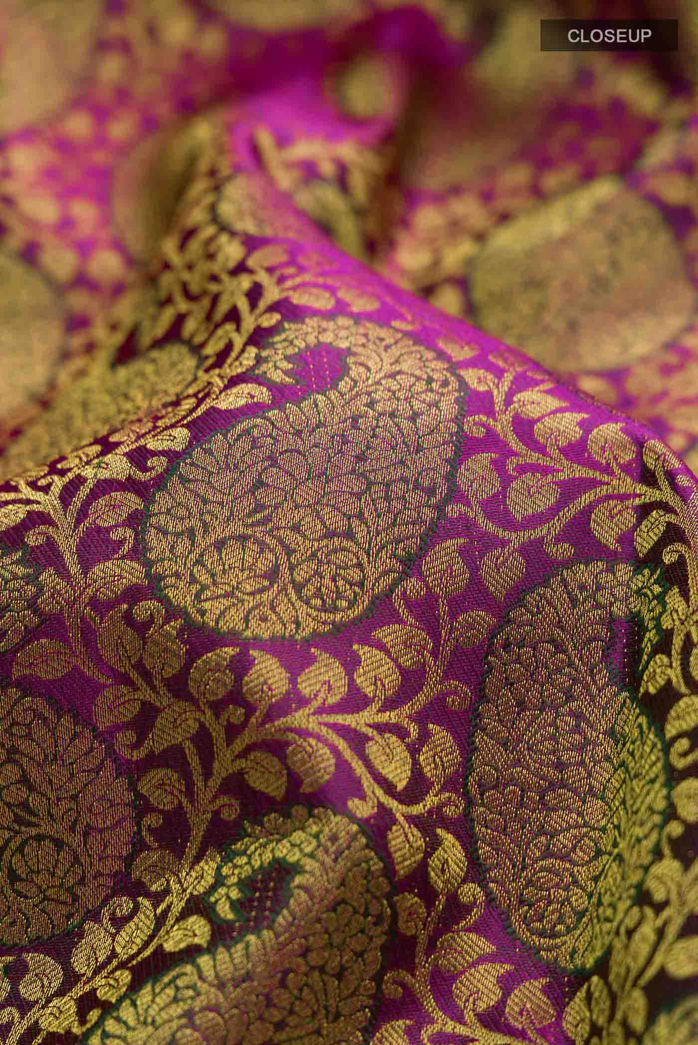 Purple Kanchipuram Silk Saree