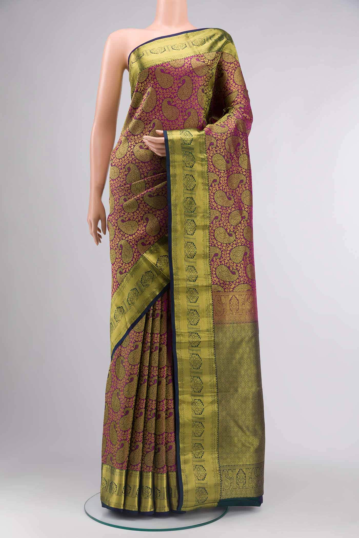 Purple Kanchipuram Silk Saree