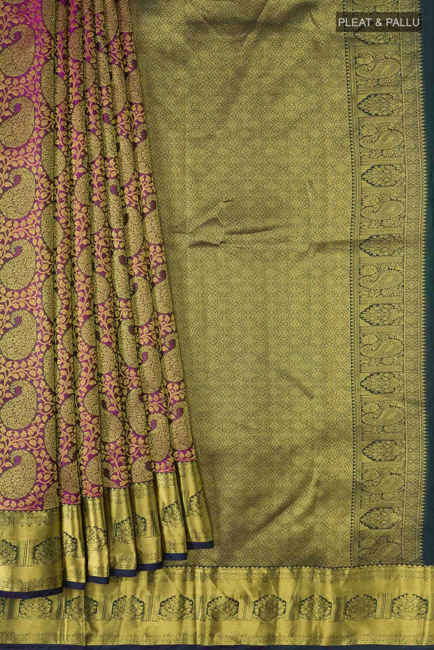 Purple Kanchipuram Silk Saree