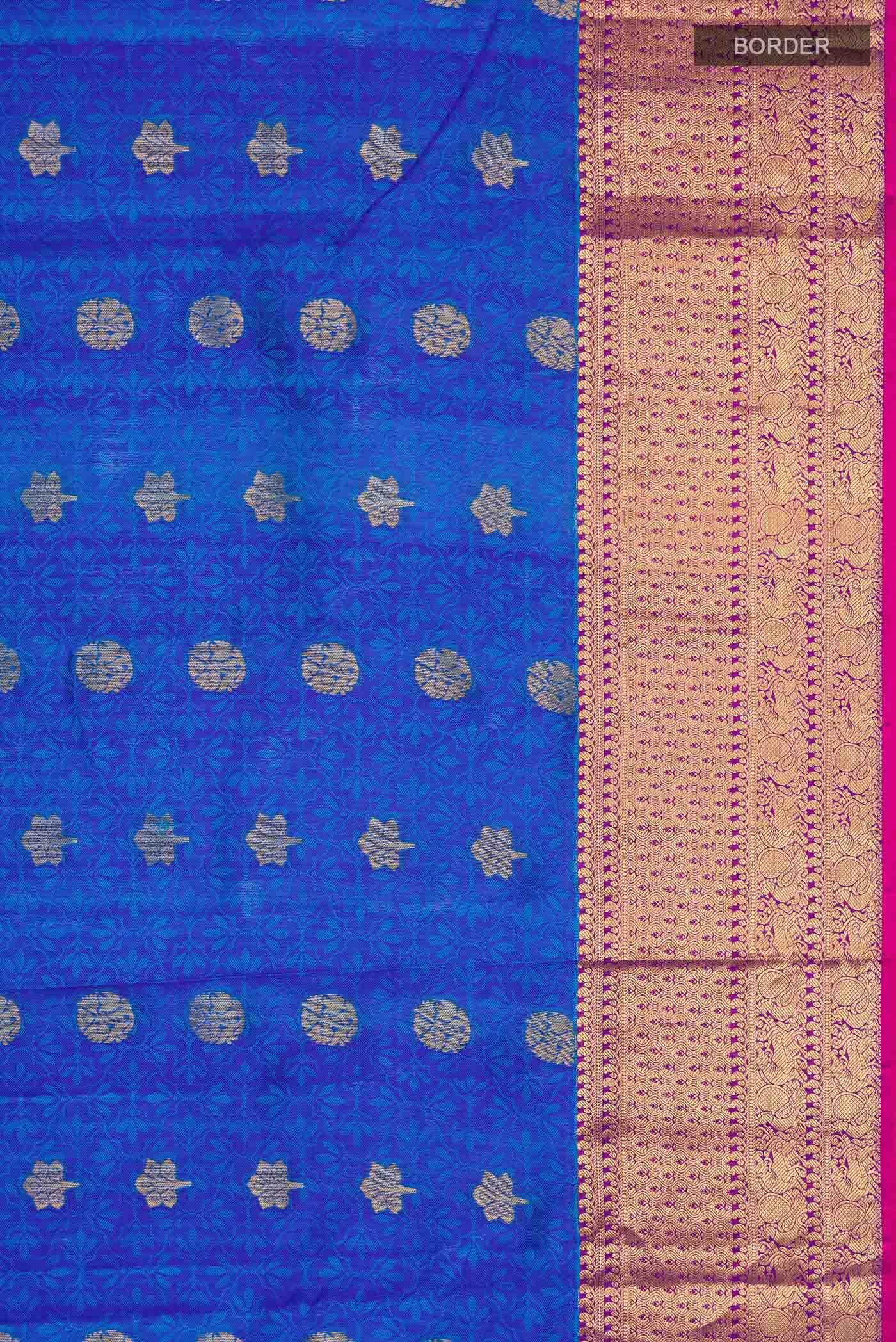 Blue Kanchipuram Silk Saree