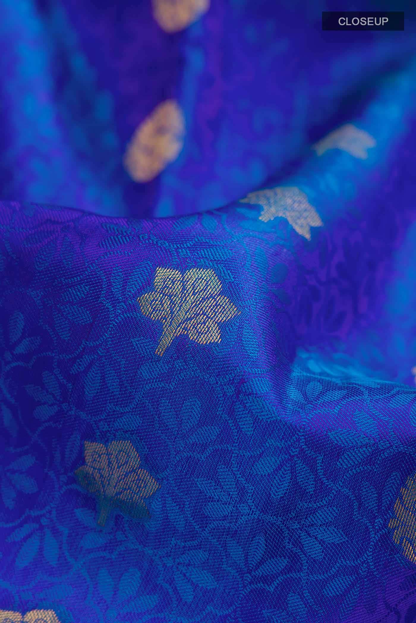 Blue Kanchipuram Silk Saree