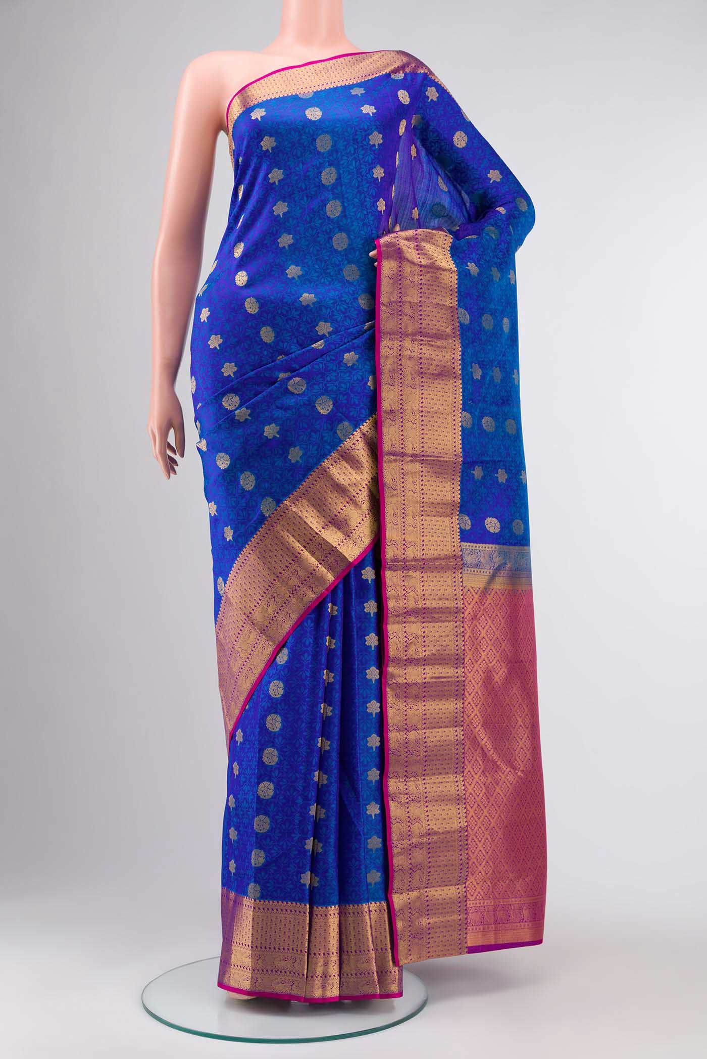 Blue Kanchipuram Silk Saree