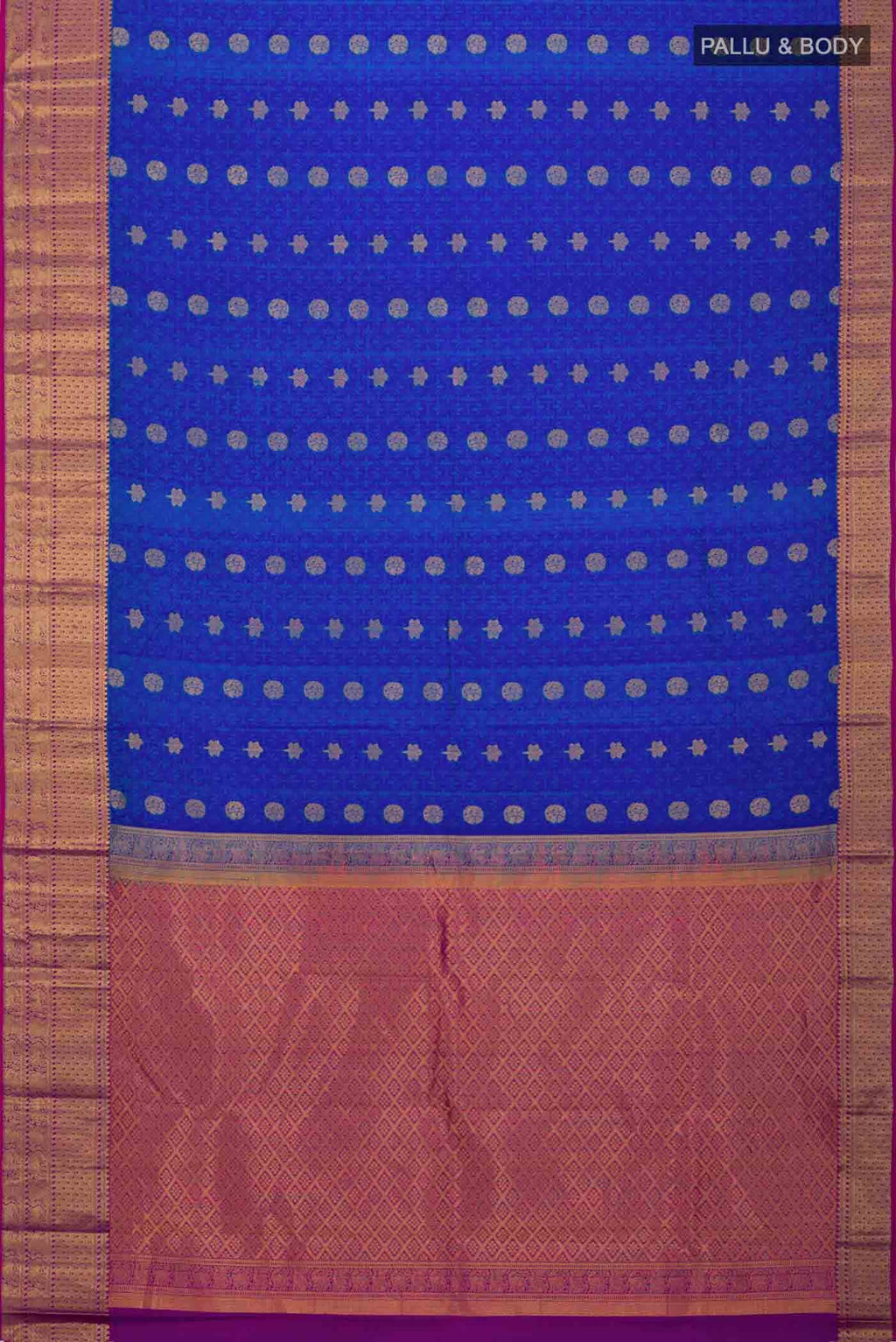 Blue Kanchipuram Silk Saree