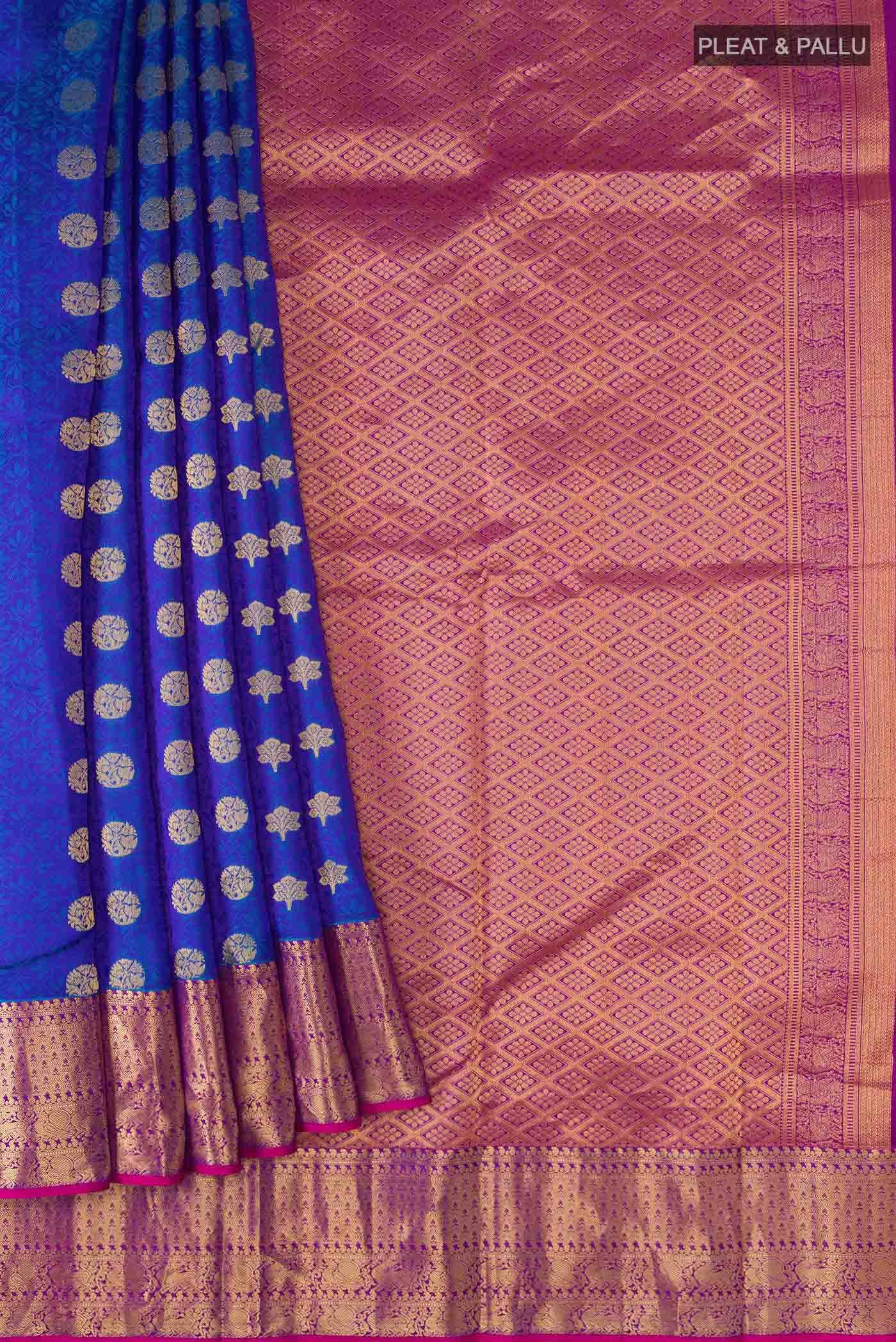 Blue Kanchipuram Silk Saree