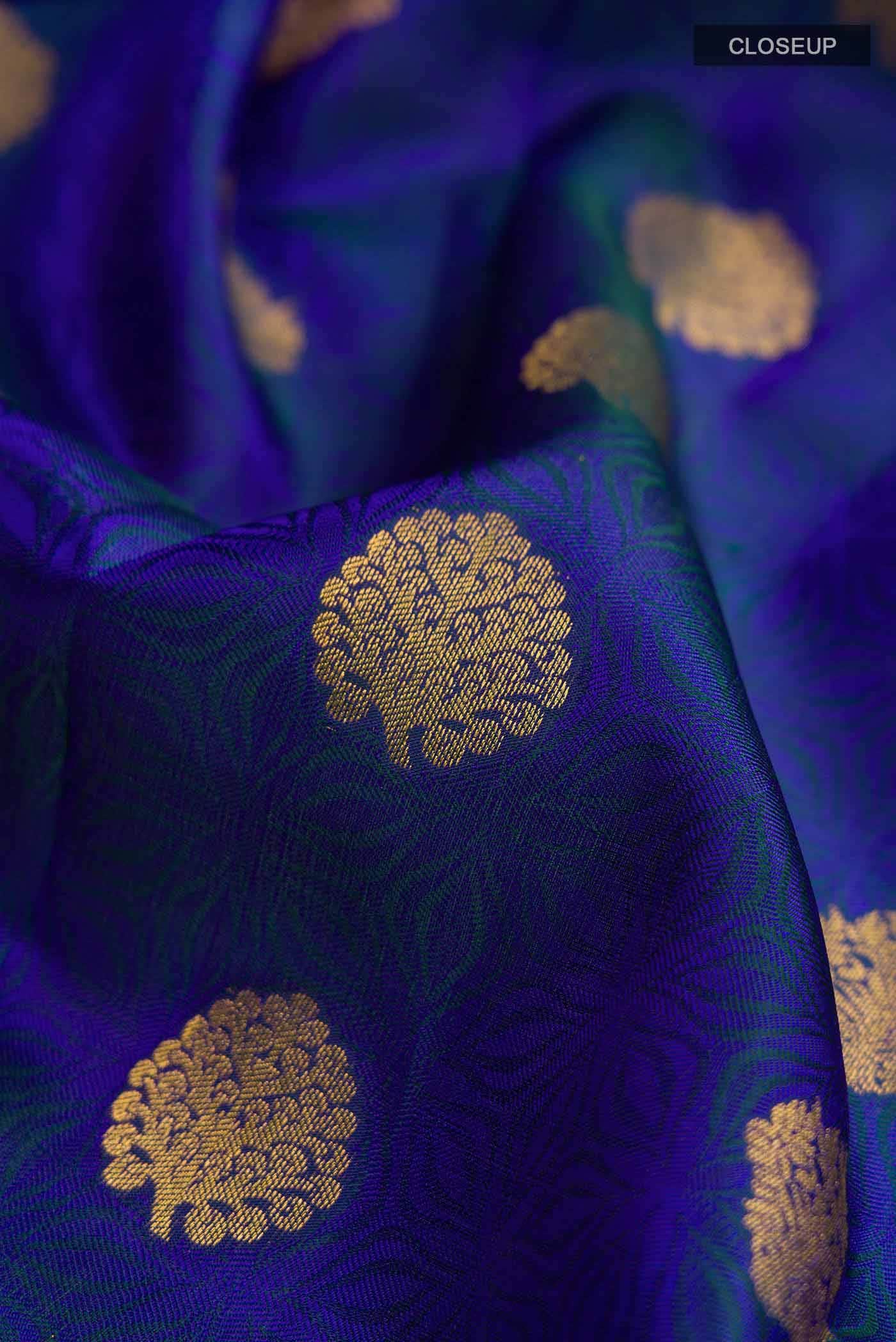 Blue Kanchipuram Silk Saree