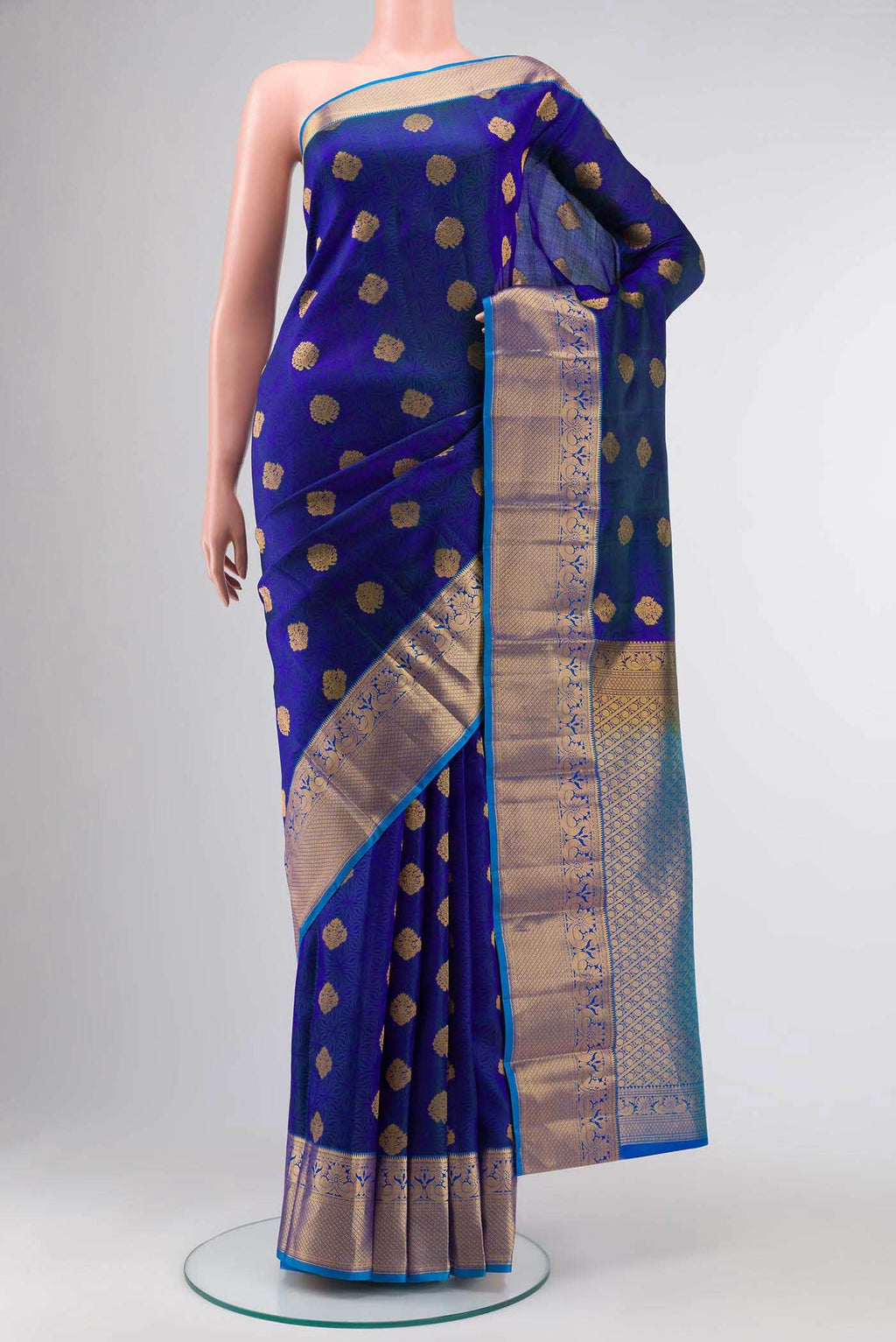Blue Kanchipuram Silk Saree