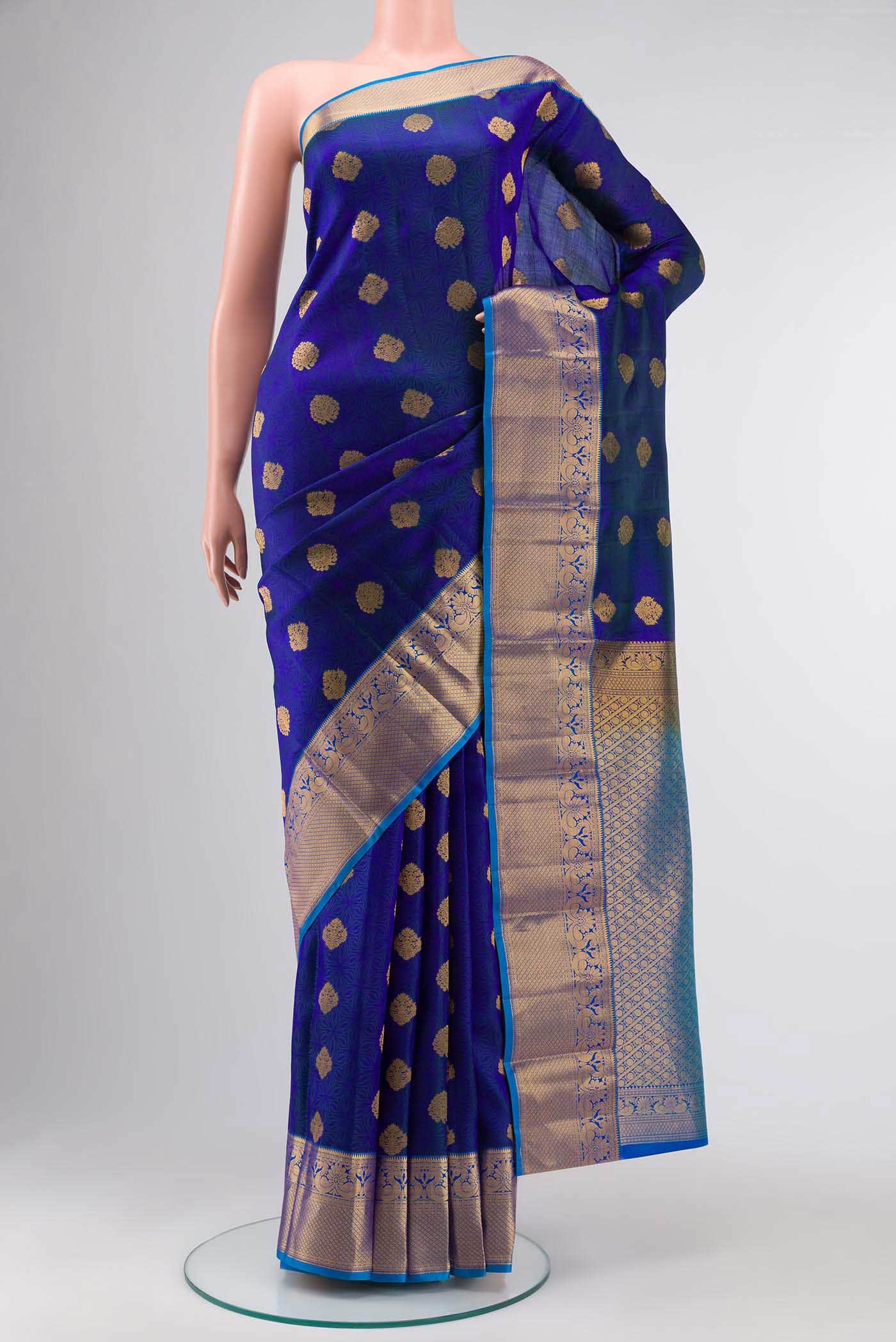 Blue Kanchipuram Silk Saree