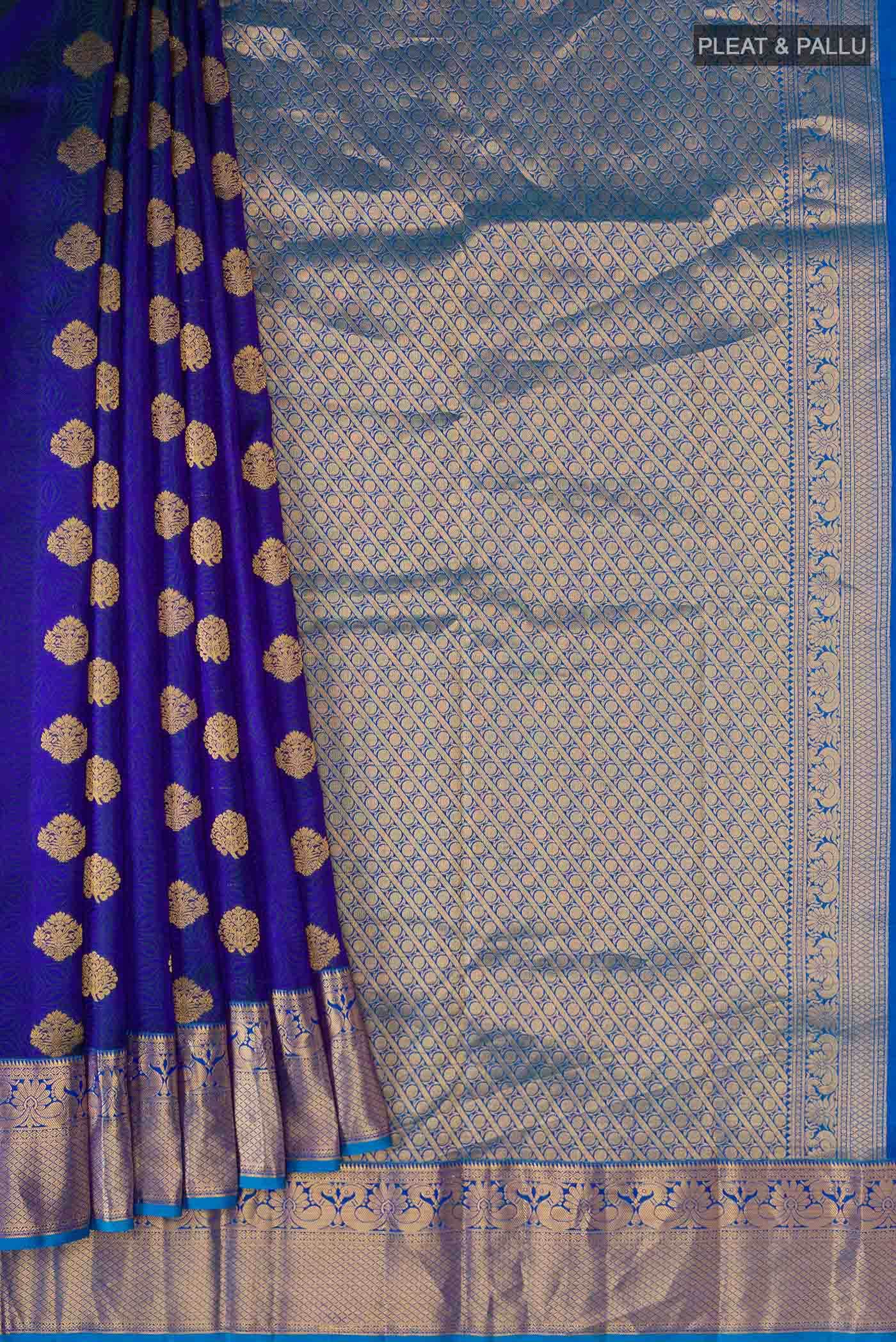 Blue Kanchipuram Silk Saree