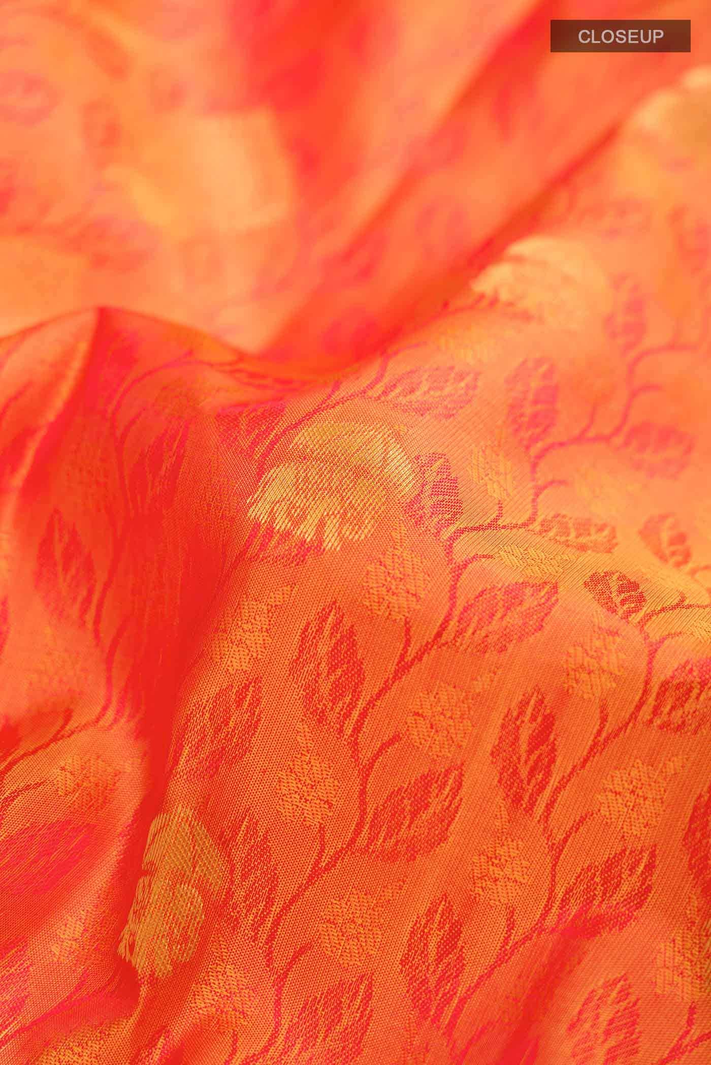 Mustard Kanchipuram Silk Saree