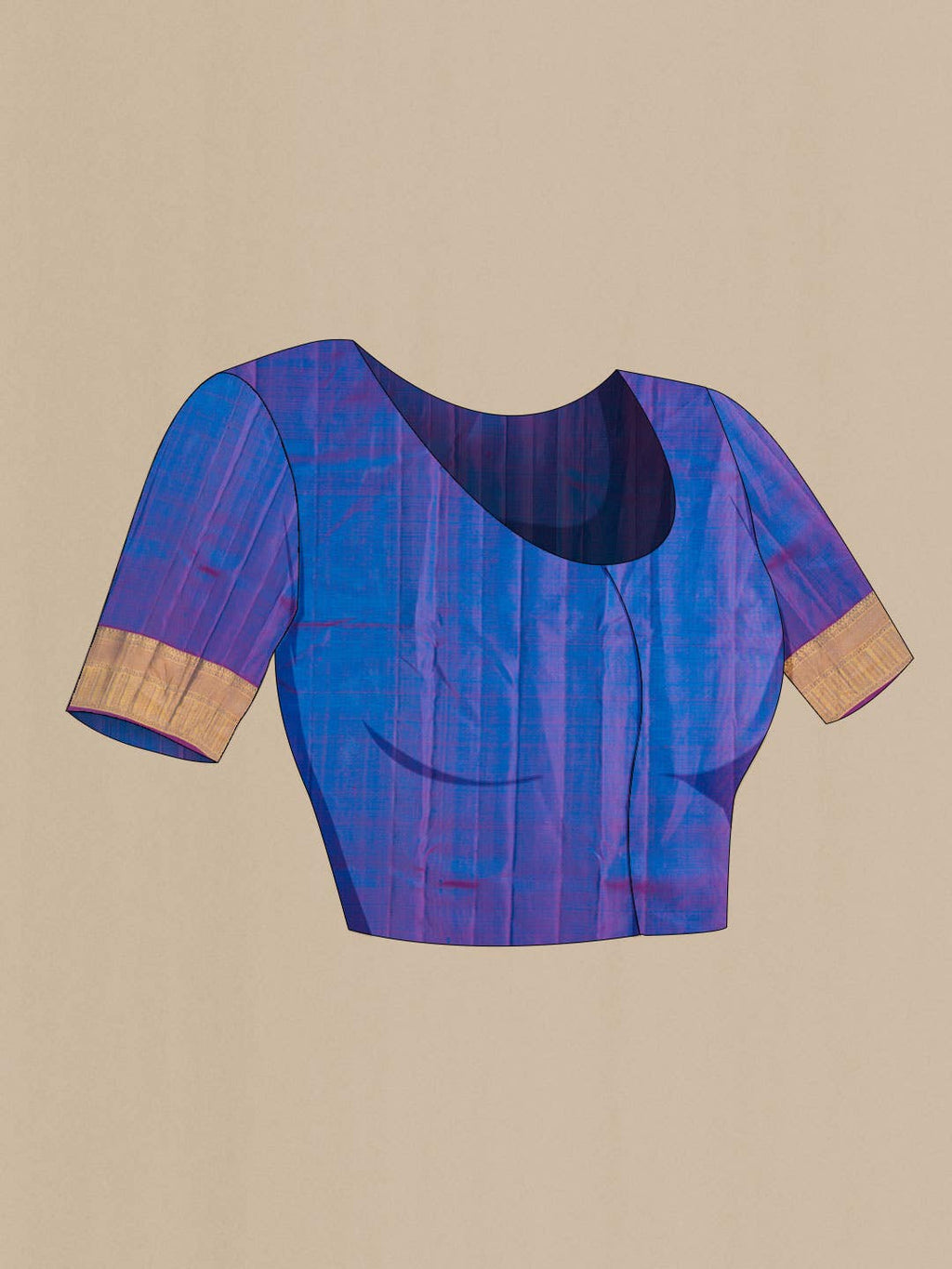Blue with Green Dual Tone Kanchipuram Silk Saree