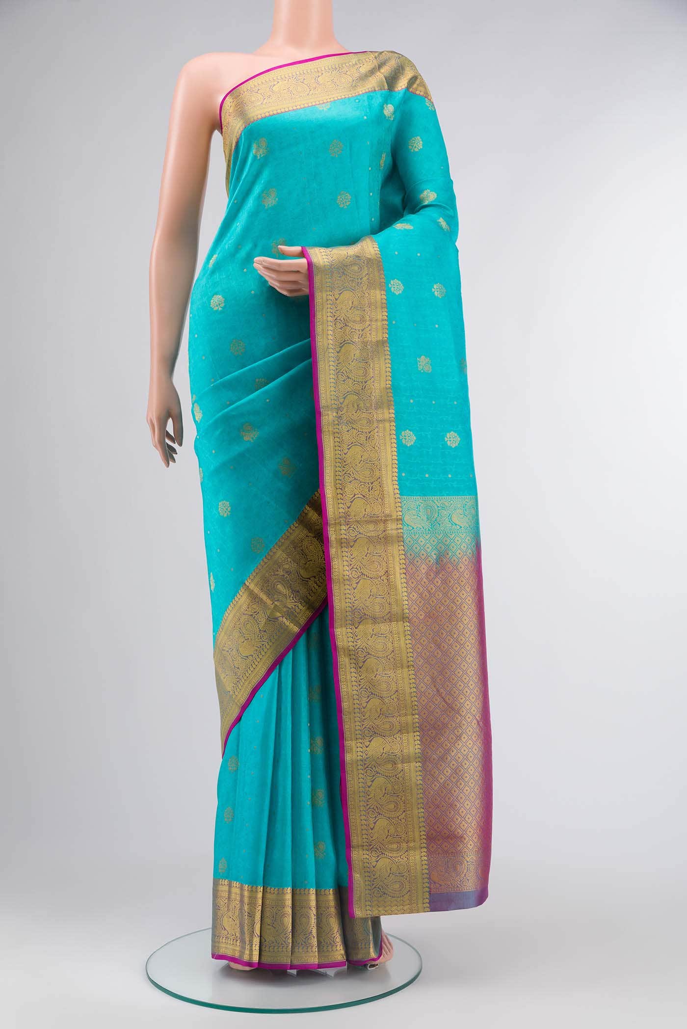 Blue Kanchipuram Silk Saree