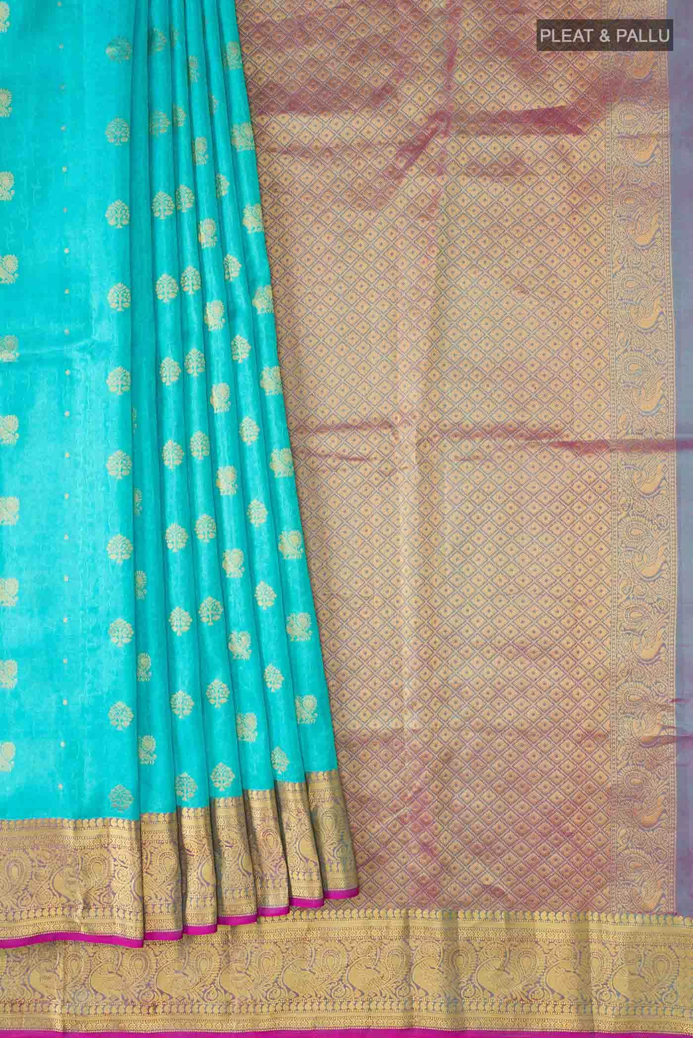 Blue Kanchipuram Silk Saree