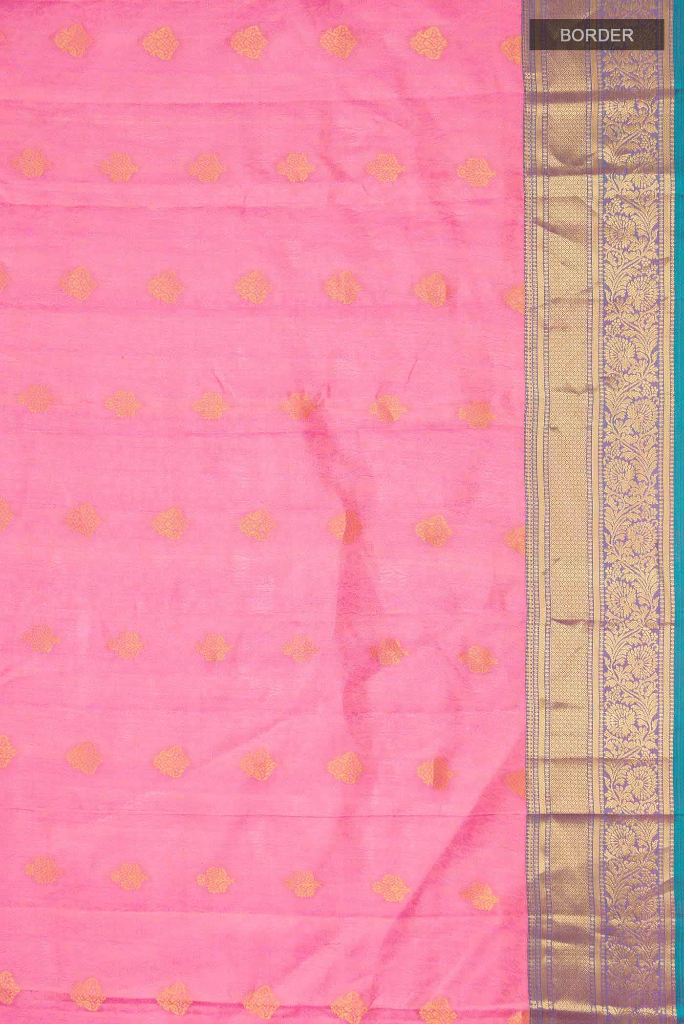 Pink Kanchipuram Silk Saree