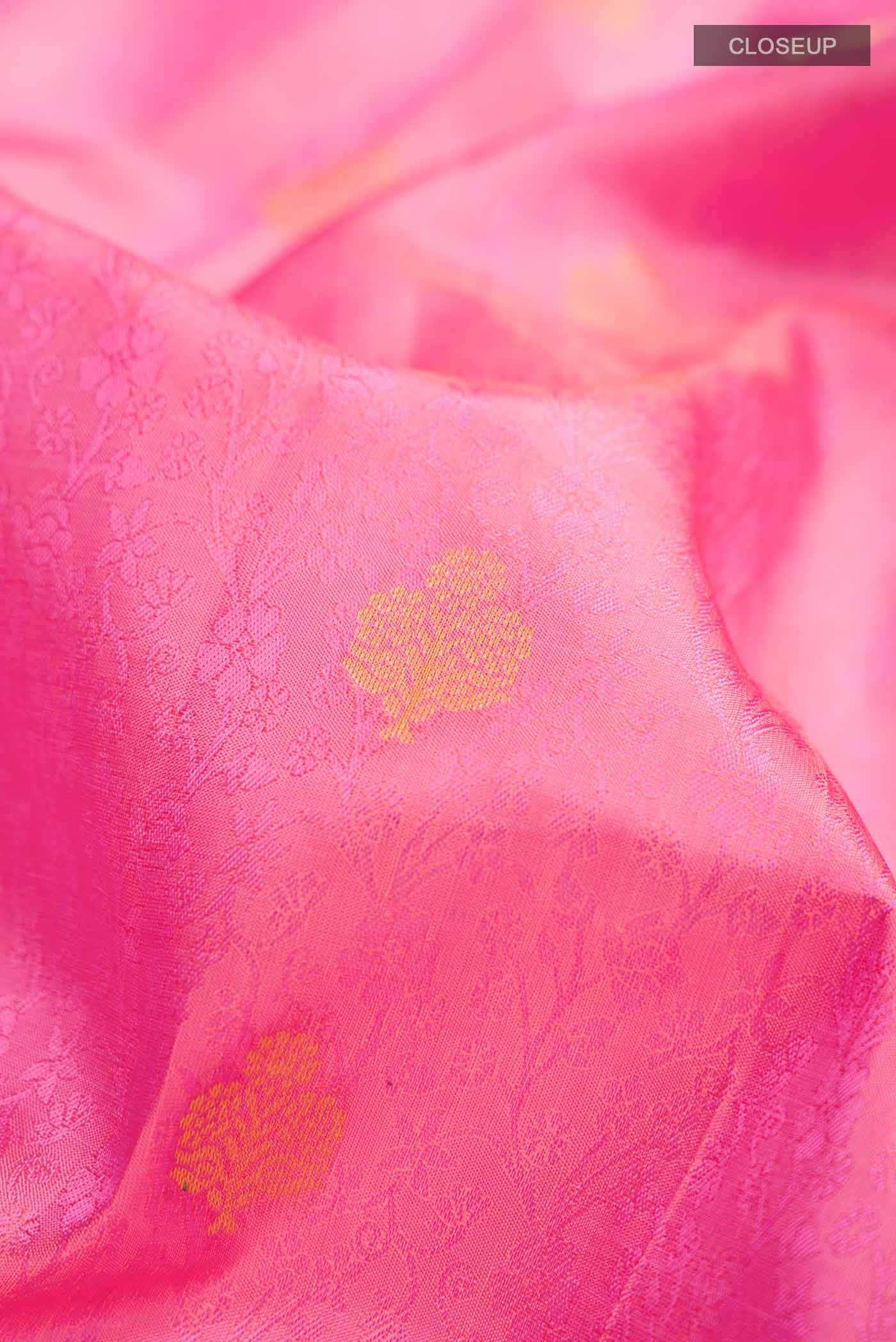 Pink Kanchipuram Silk Saree
