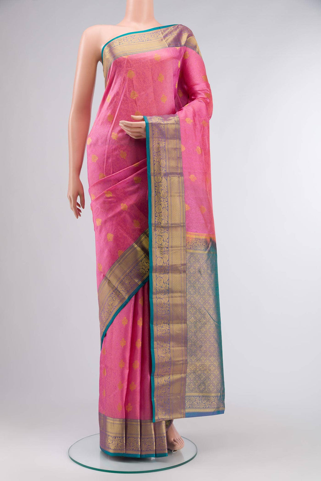 Pink Kanchipuram Silk Saree