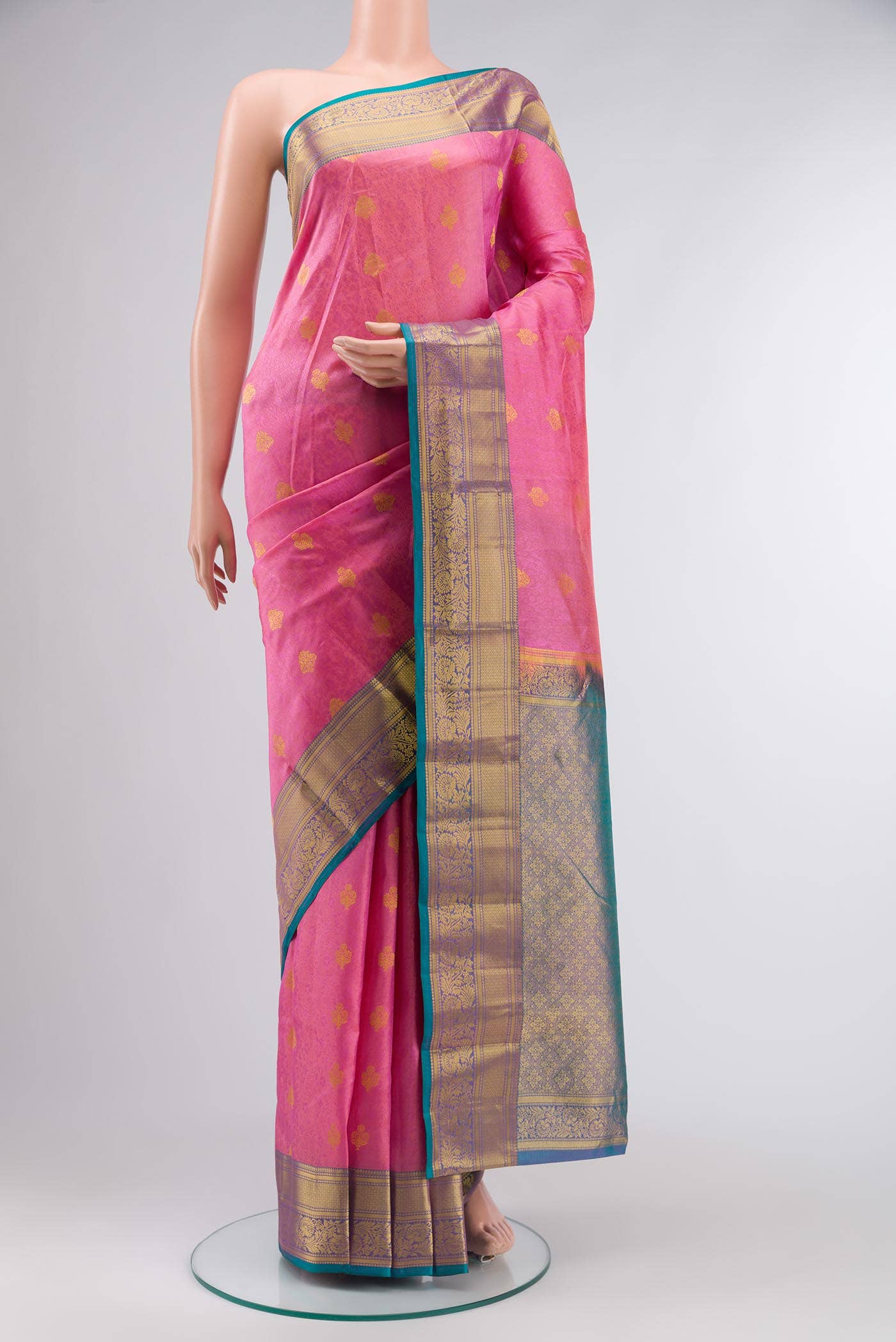 Pink Kanchipuram Silk Saree